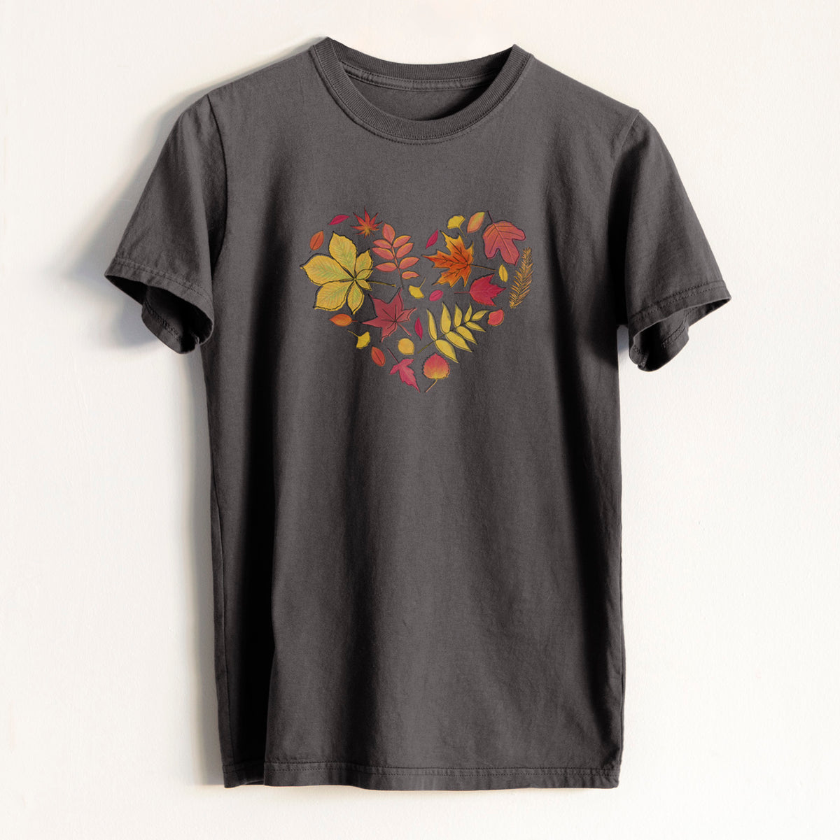 Vibrant Fall Heart - Heavyweight Men&#39;s 100% Organic Cotton Tee