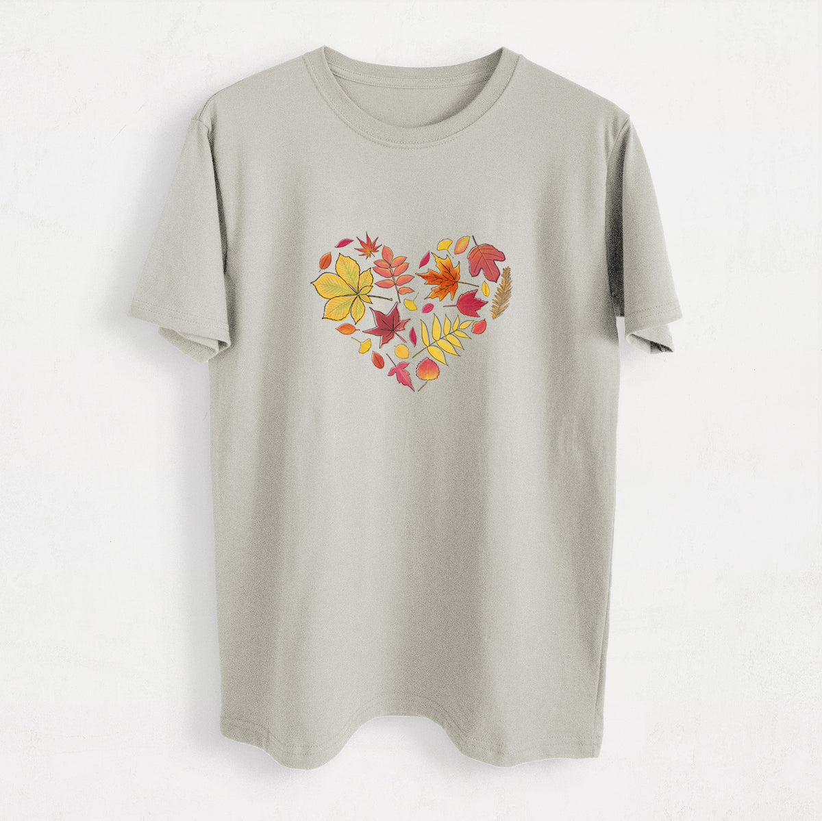 Vibrant Fall Heart - Heavyweight Men&#39;s 100% Organic Cotton Tee