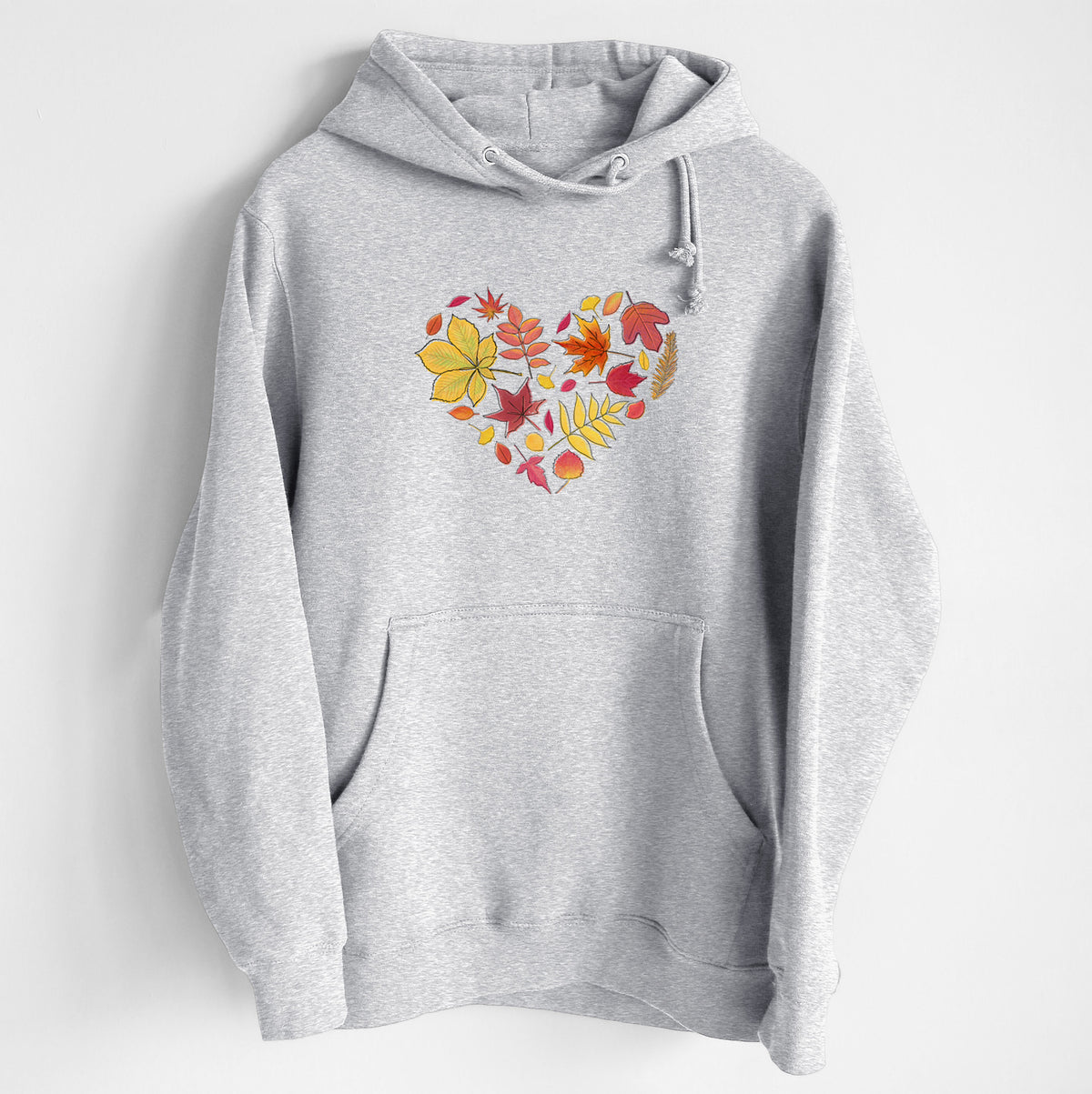 Vibrant Fall Heart - Heavyweight Fleece Hoodie