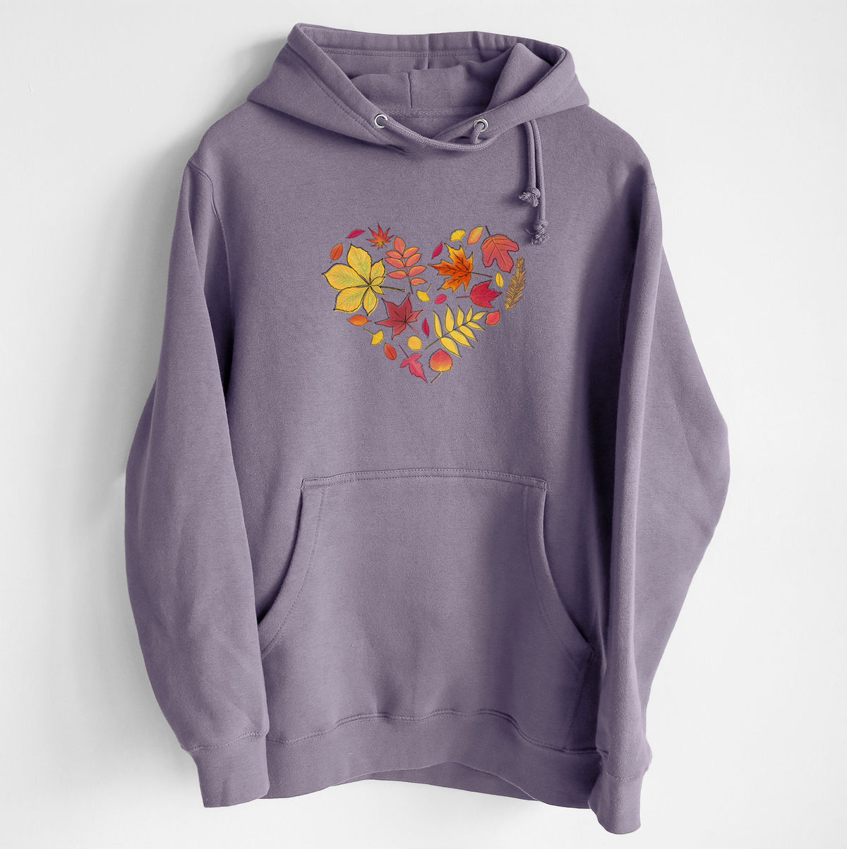 Vibrant Fall Heart - Heavyweight Fleece Hoodie