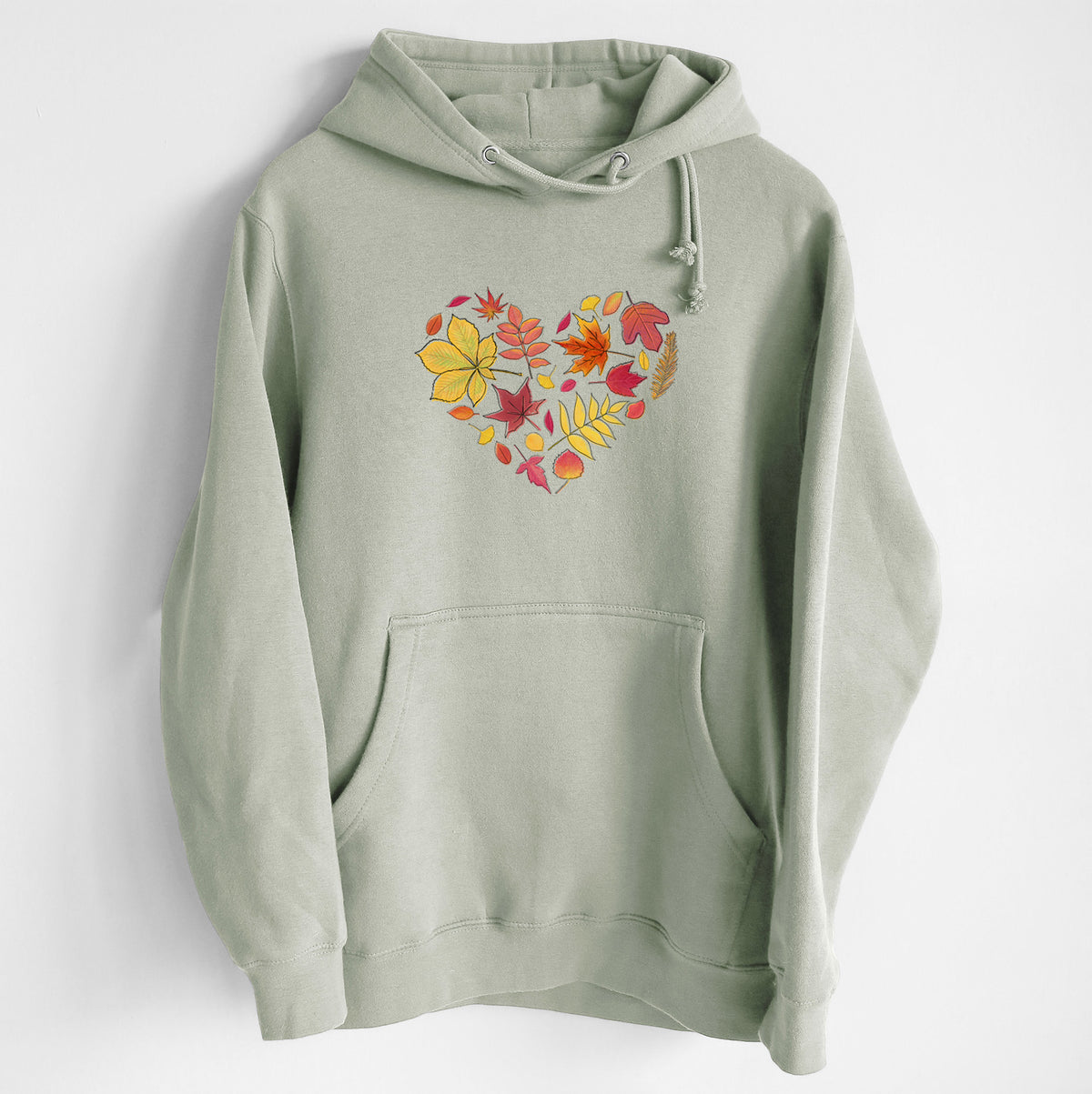 Vibrant Fall Heart - Heavyweight Fleece Hoodie