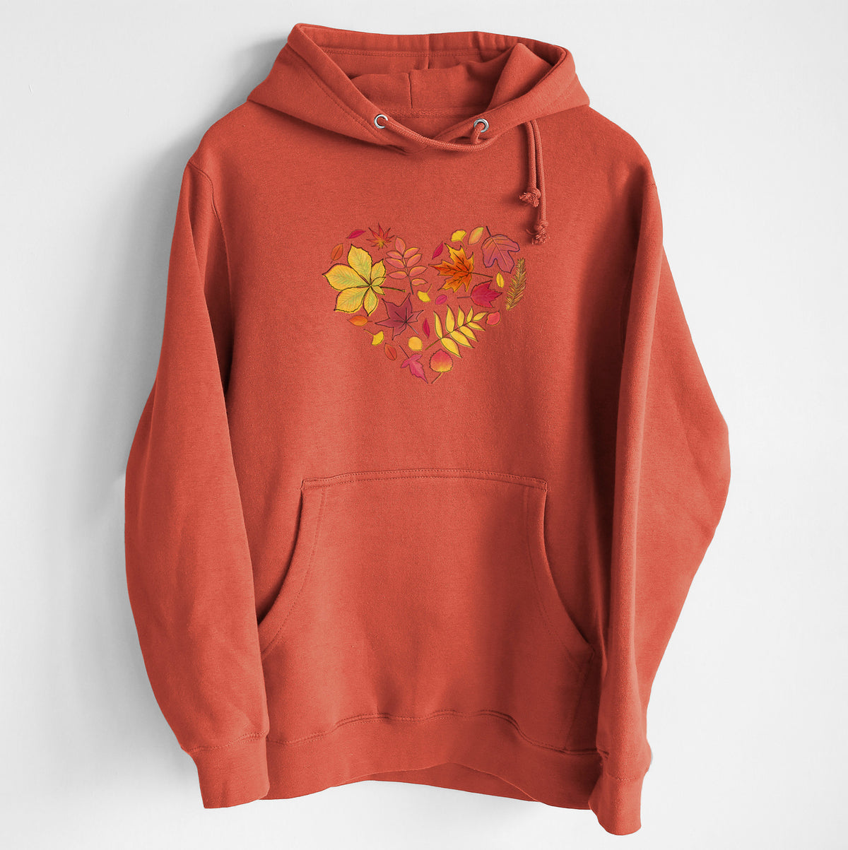 Vibrant Fall Heart - Heavyweight Fleece Hoodie