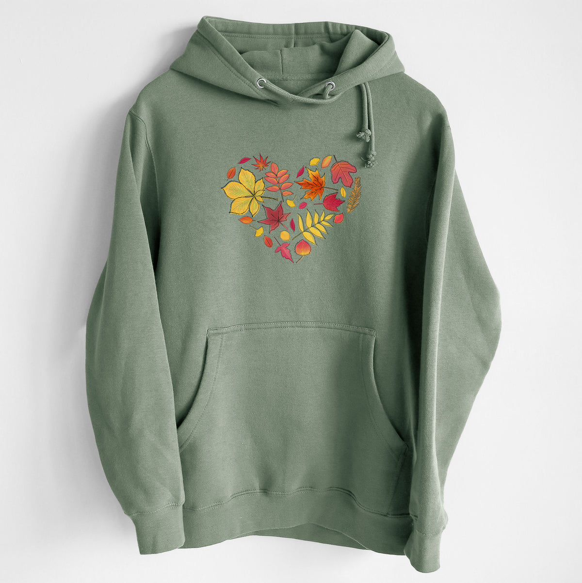 Vibrant Fall Heart - Heavyweight Fleece Hoodie
