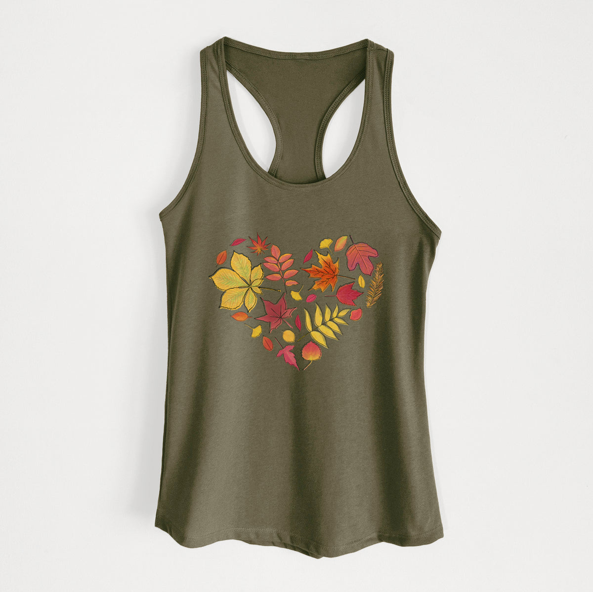 Vibrant Fall Heart - Women&#39;s Racerback Tanktop