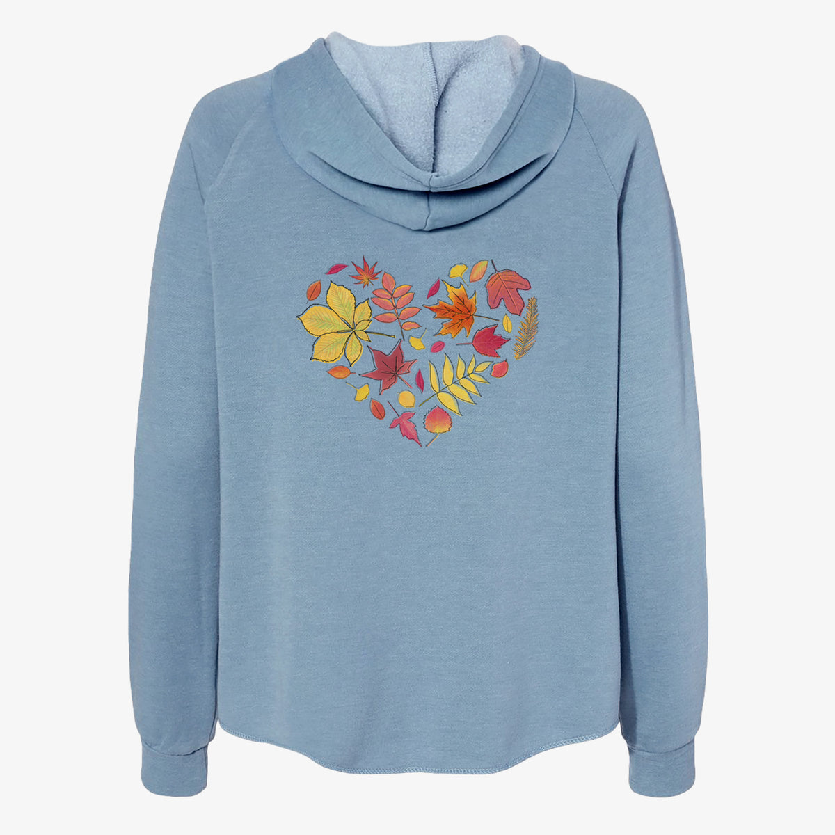 Vibrant Fall Heart - Women&#39;s Cali Wave Zip-Up Sweatshirt