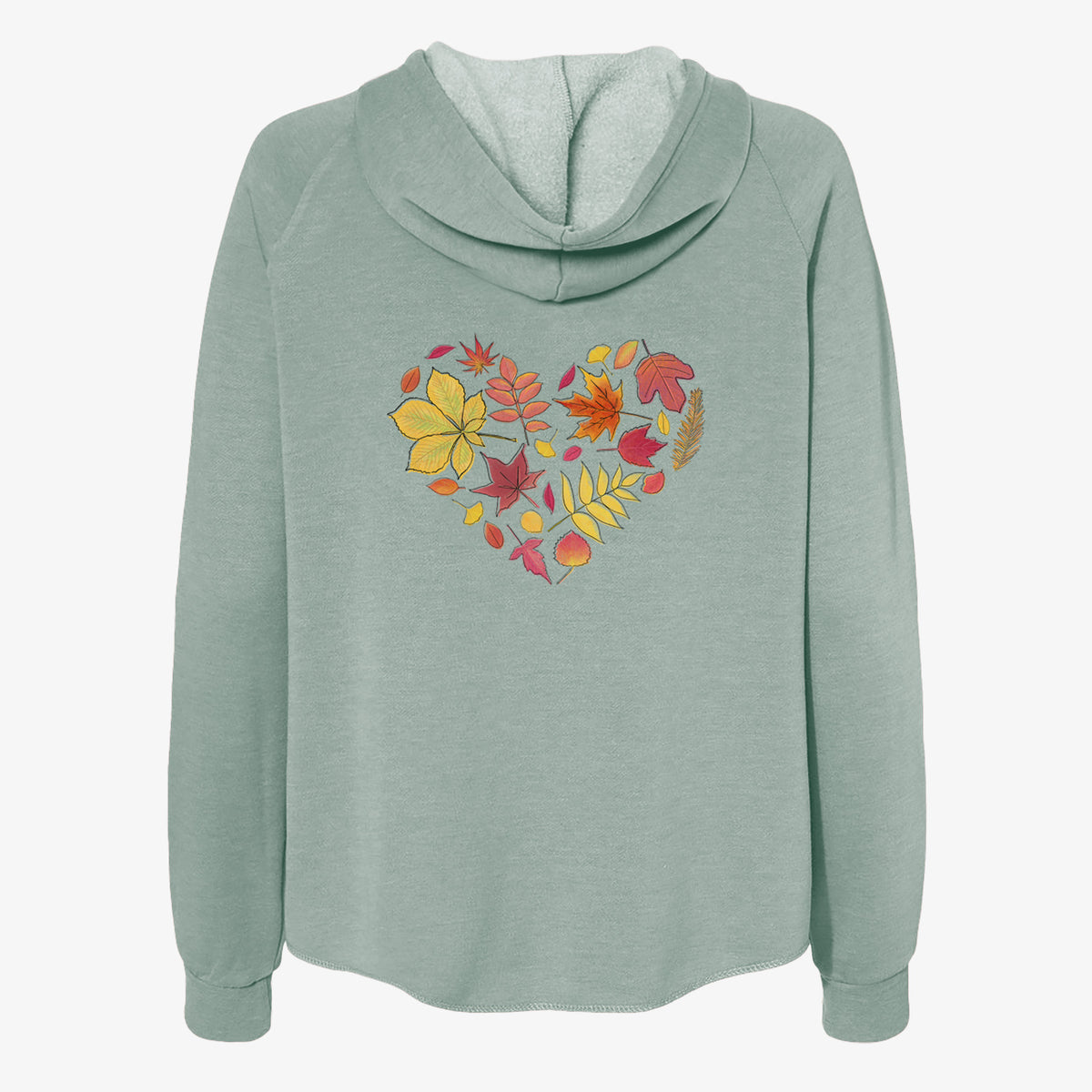 Vibrant Fall Heart - Women&#39;s Cali Wave Zip-Up Sweatshirt