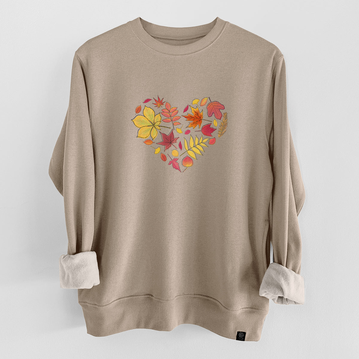 Vibrant Fall Heart  - Unisex Reclaimed Crewneck Sweatshirt