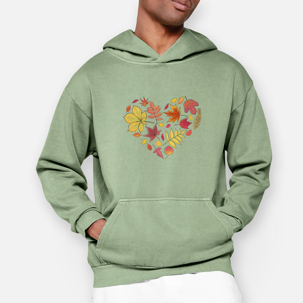 Vibrant Fall Heart  - Urban Heavyweight Hoodie