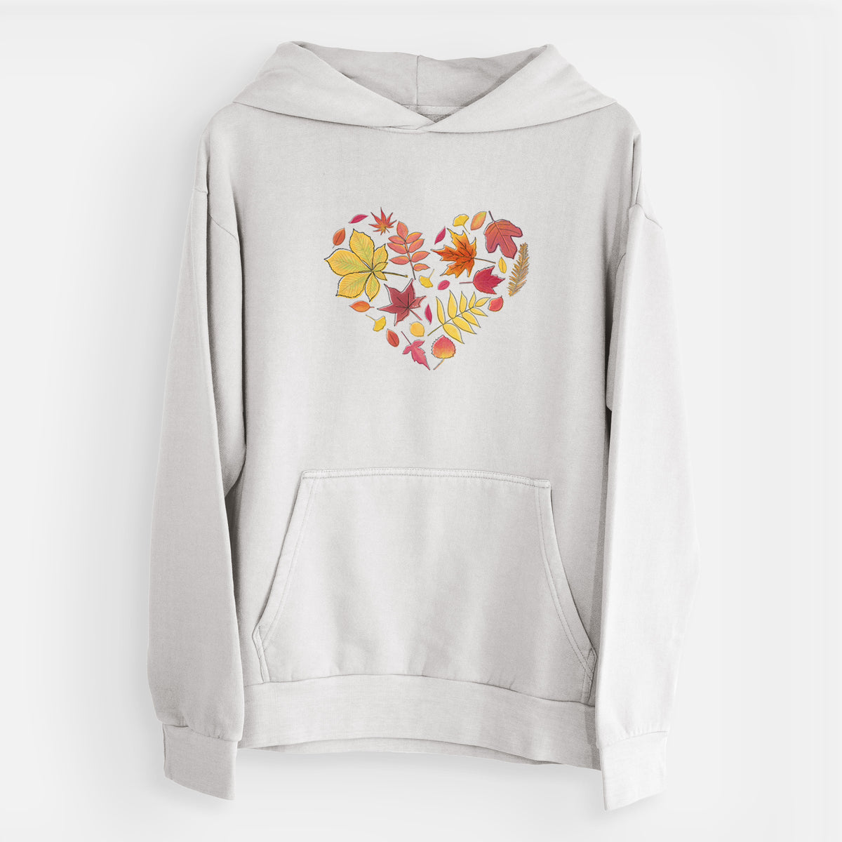 Vibrant Fall Heart  - Urban Heavyweight Hoodie