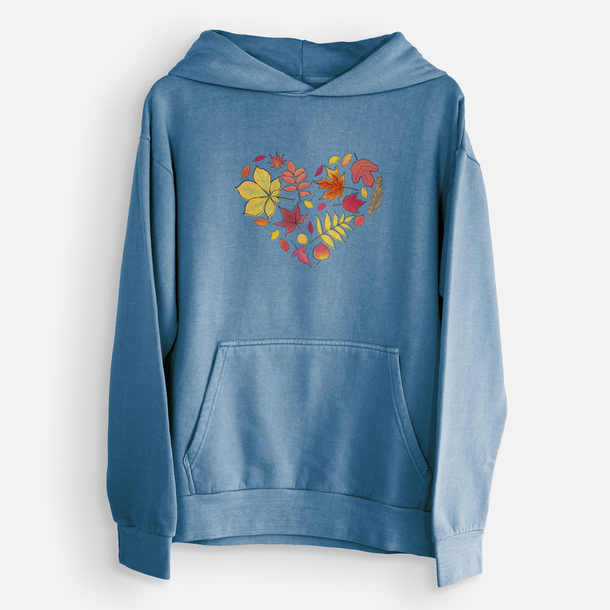 Vibrant Fall Heart  - Urban Heavyweight Hoodie