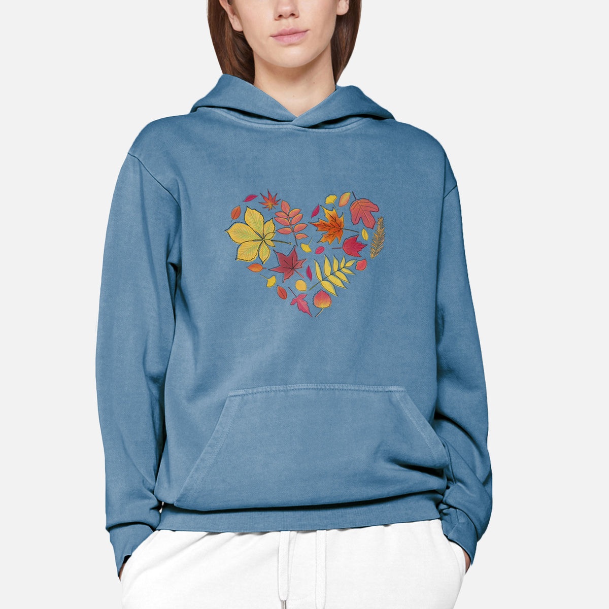 Vibrant Fall Heart  - Urban Heavyweight Hoodie