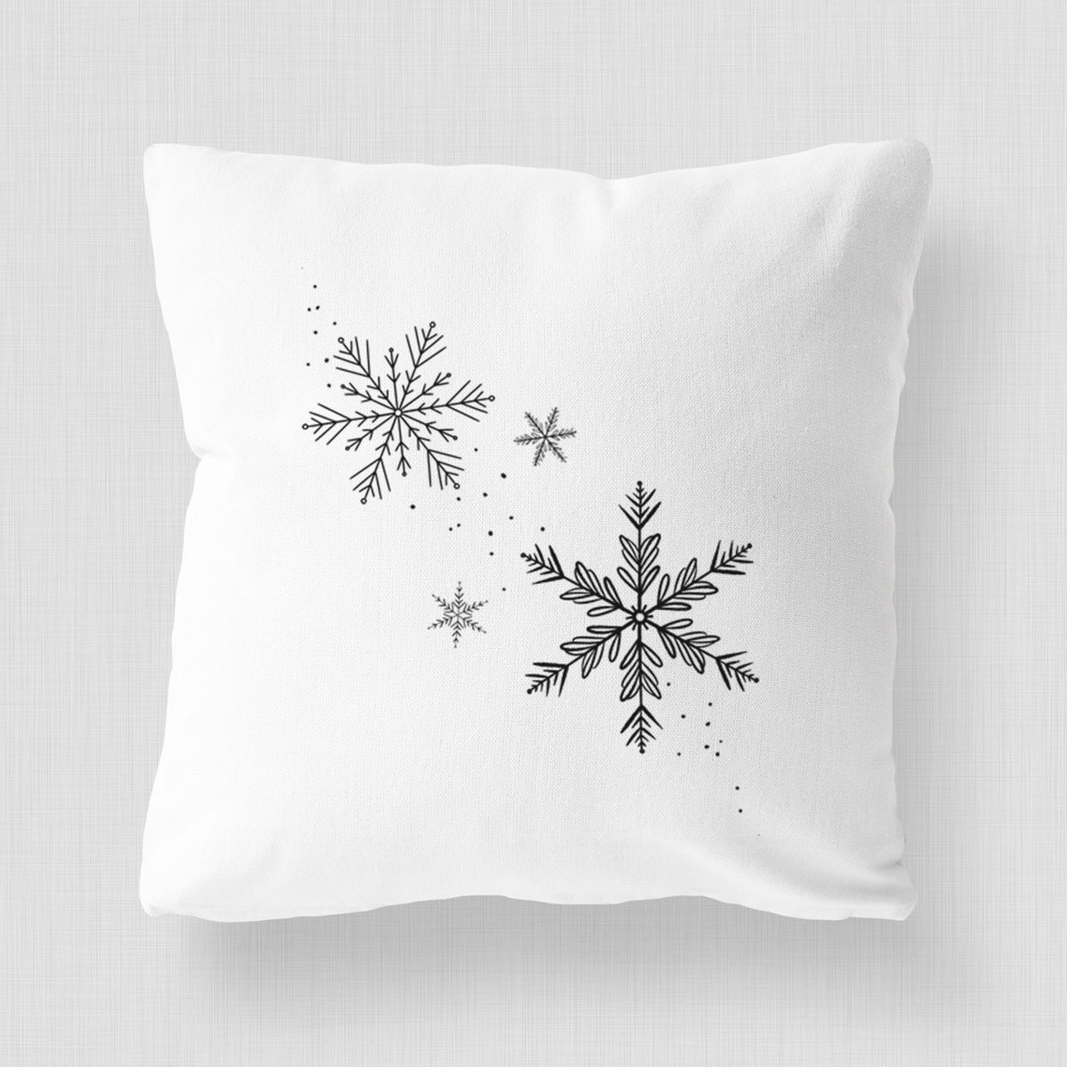 Falling Snowflakes - Throw Pillow Cover