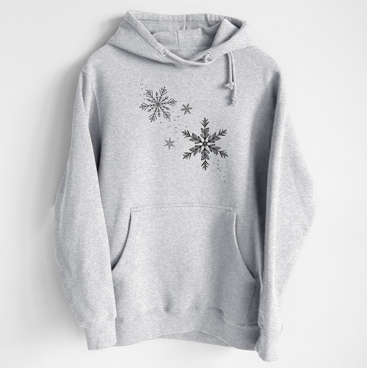 Falling Snowflakes - Heavyweight Fleece Hoodie