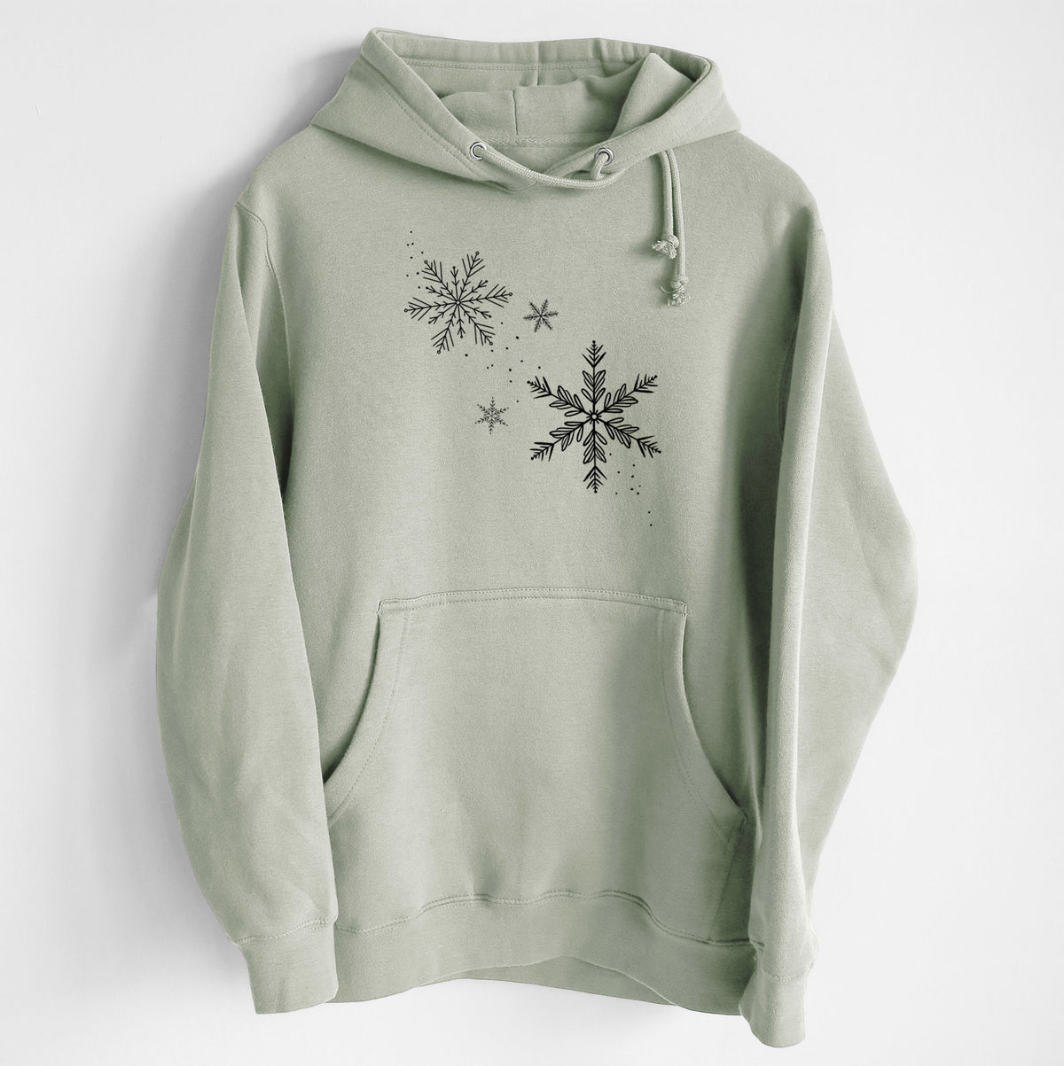 Falling Snowflakes - Heavyweight Fleece Hoodie