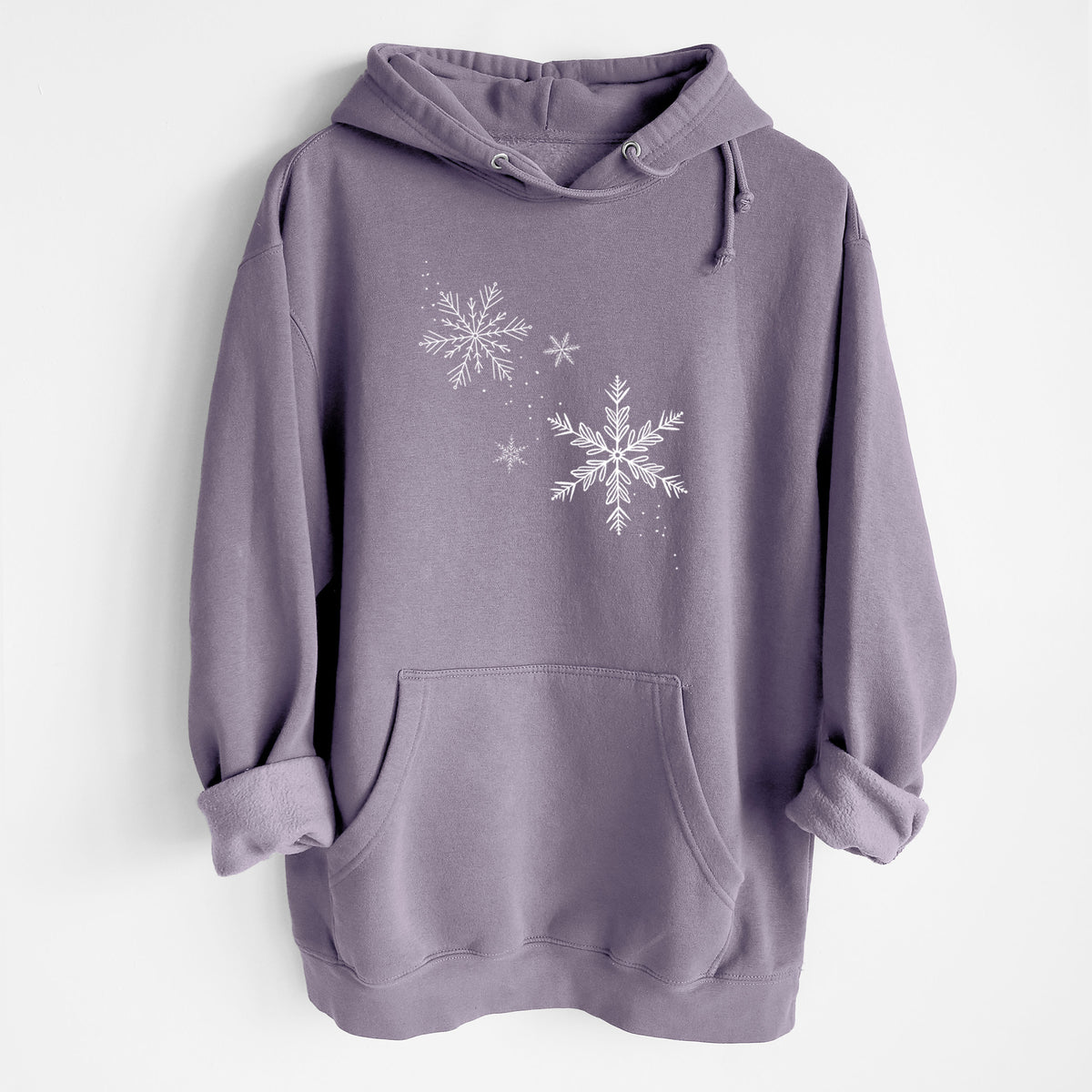 Falling Snowflakes - Heavyweight Fleece Hoodie