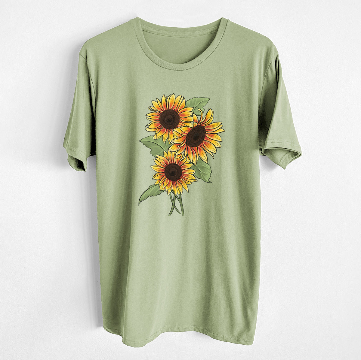 Firecracker Sunflowers - Helianthus annuus - Unisex Crewneck - Made in USA - 100% Organic Cotton