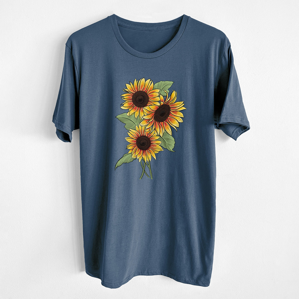 Firecracker Sunflowers - Helianthus annuus - Unisex Crewneck - Made in USA - 100% Organic Cotton