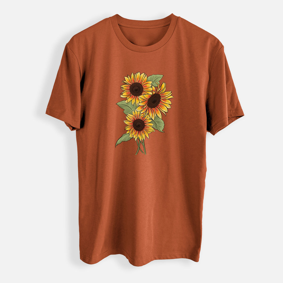 Firecracker Sunflowers - Helianthus annuus - Mens Everyday Staple Tee