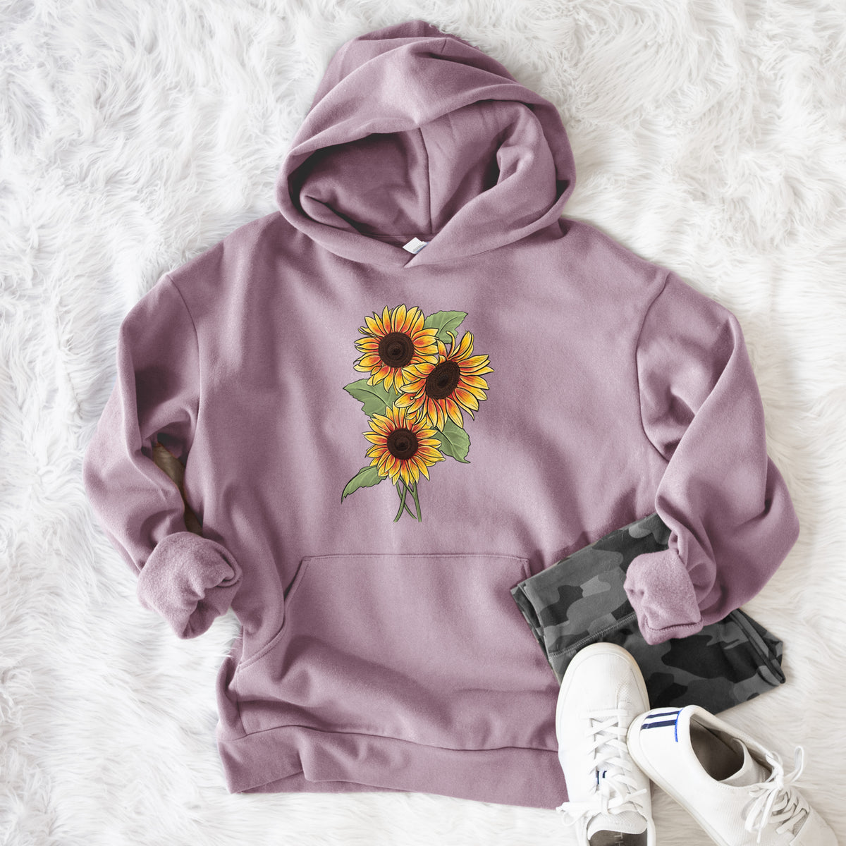 Firecracker Sunflowers - Helianthus annuus  - Bodega Midweight Hoodie