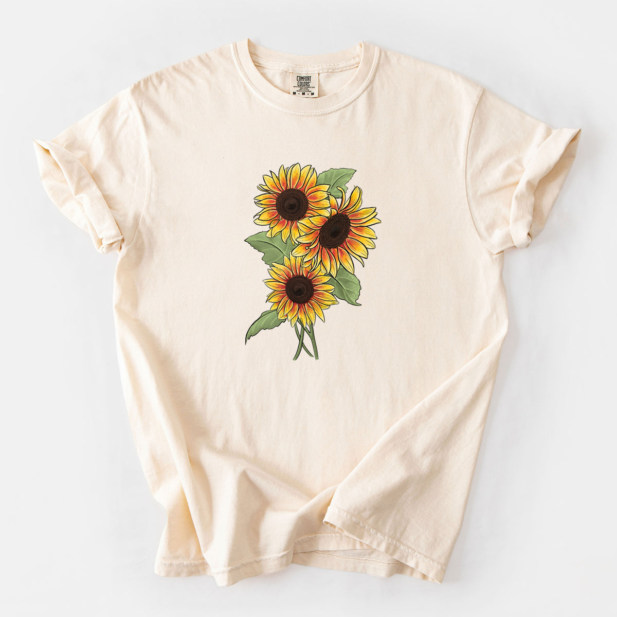 Firecracker Sunflowers - Helianthus annuus - Unisex Comfort Colors Garment-Dyed Heavyweight T-shirt