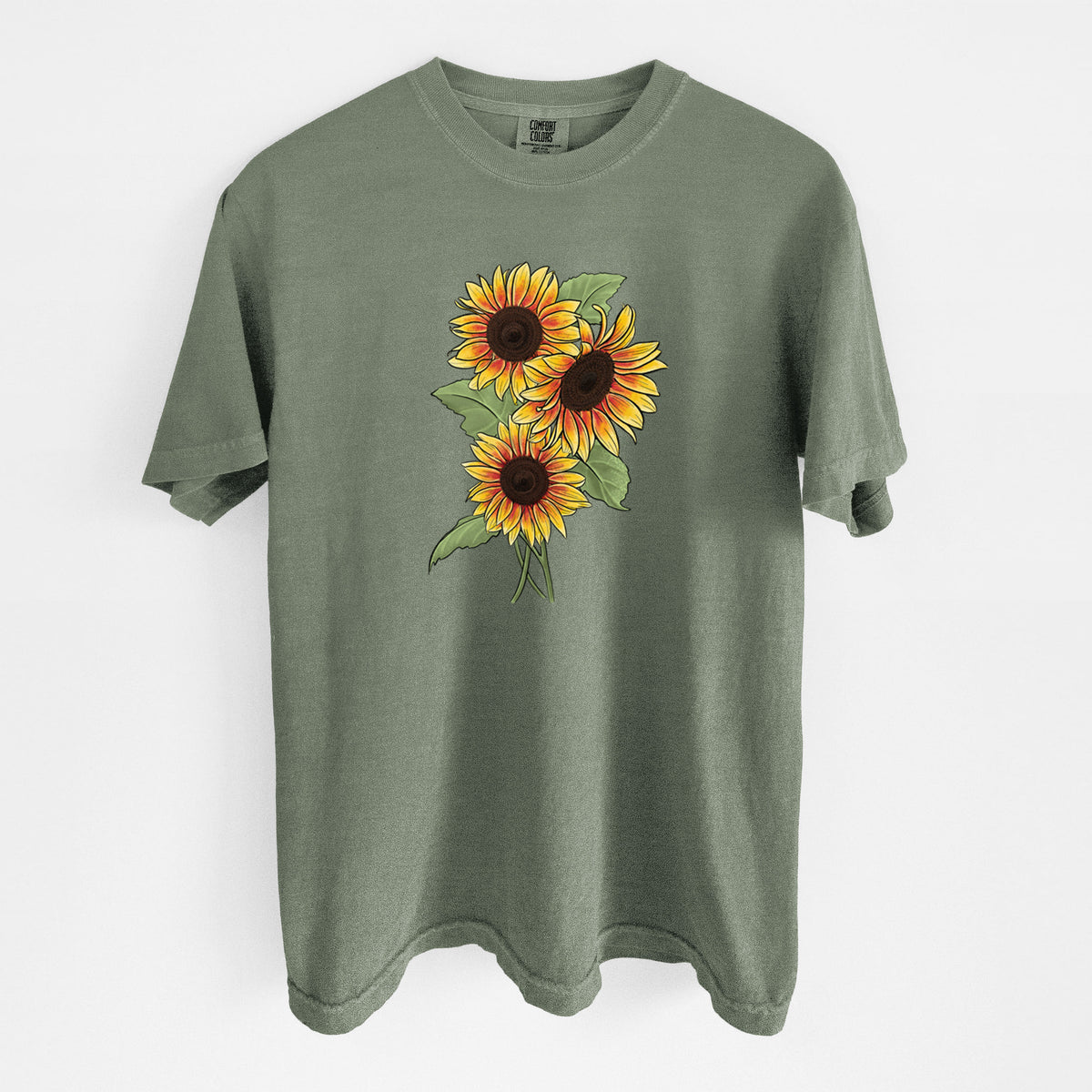 Firecracker Sunflowers - Helianthus annuus - Unisex Comfort Colors Garment-Dyed Heavyweight T-shirt