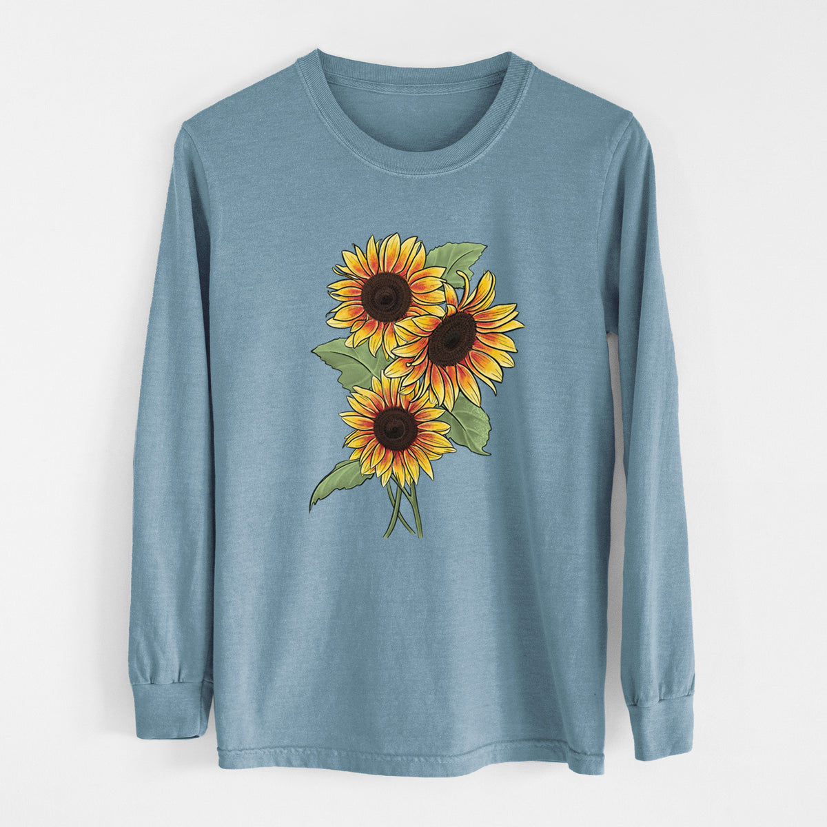 Firecracker Sunflowers - Helianthus annuus - Heavyweight 100% Cotton Long Sleeve