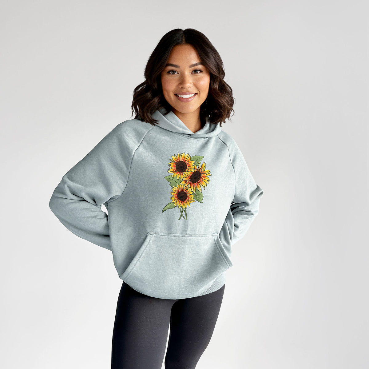 Firecracker Sunflowers - Helianthus annuus - UltraLuxe Heavyweight French Terry Hoodie