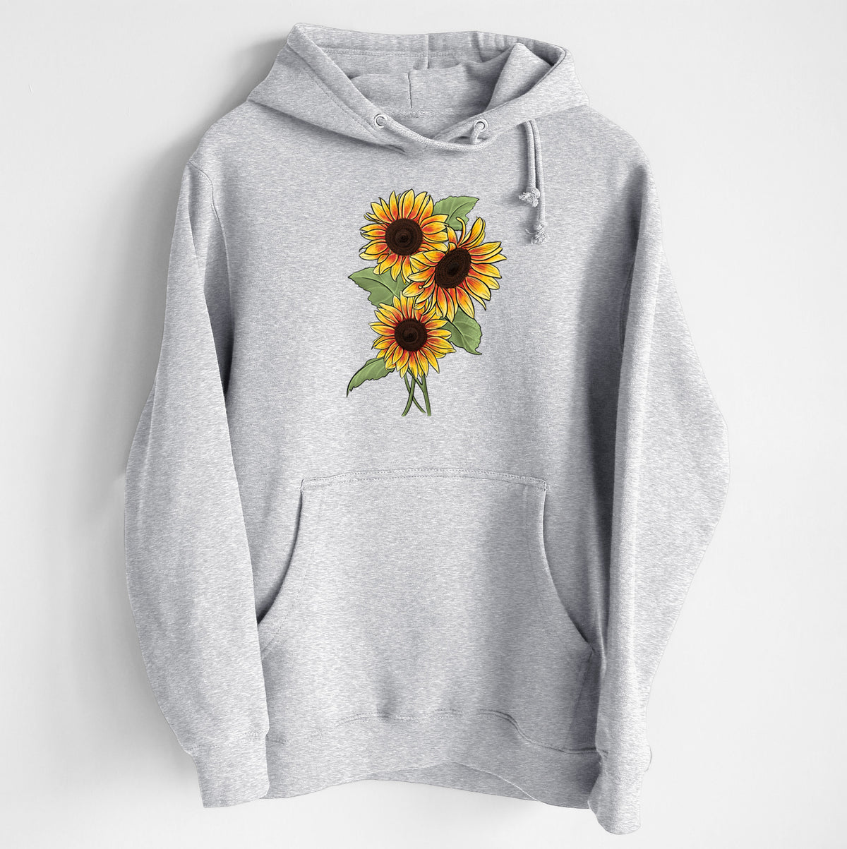 Firecracker Sunflowers - Helianthus annuus - Heavyweight Fleece Hoodie