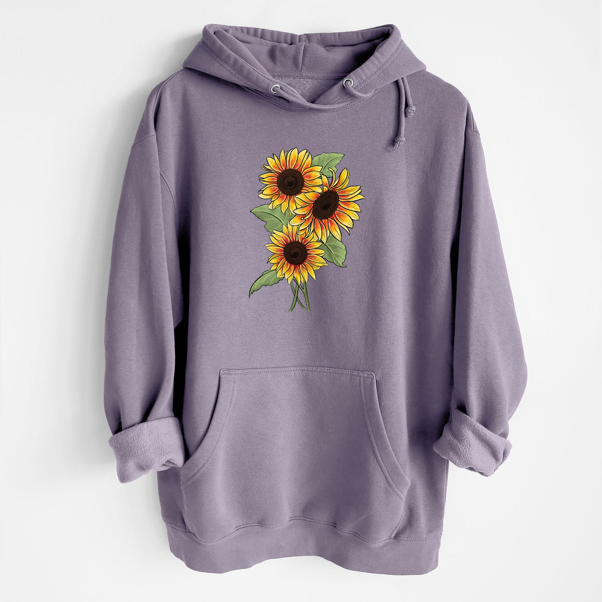 Firecracker Sunflowers - Helianthus annuus - Heavyweight Fleece Hoodie