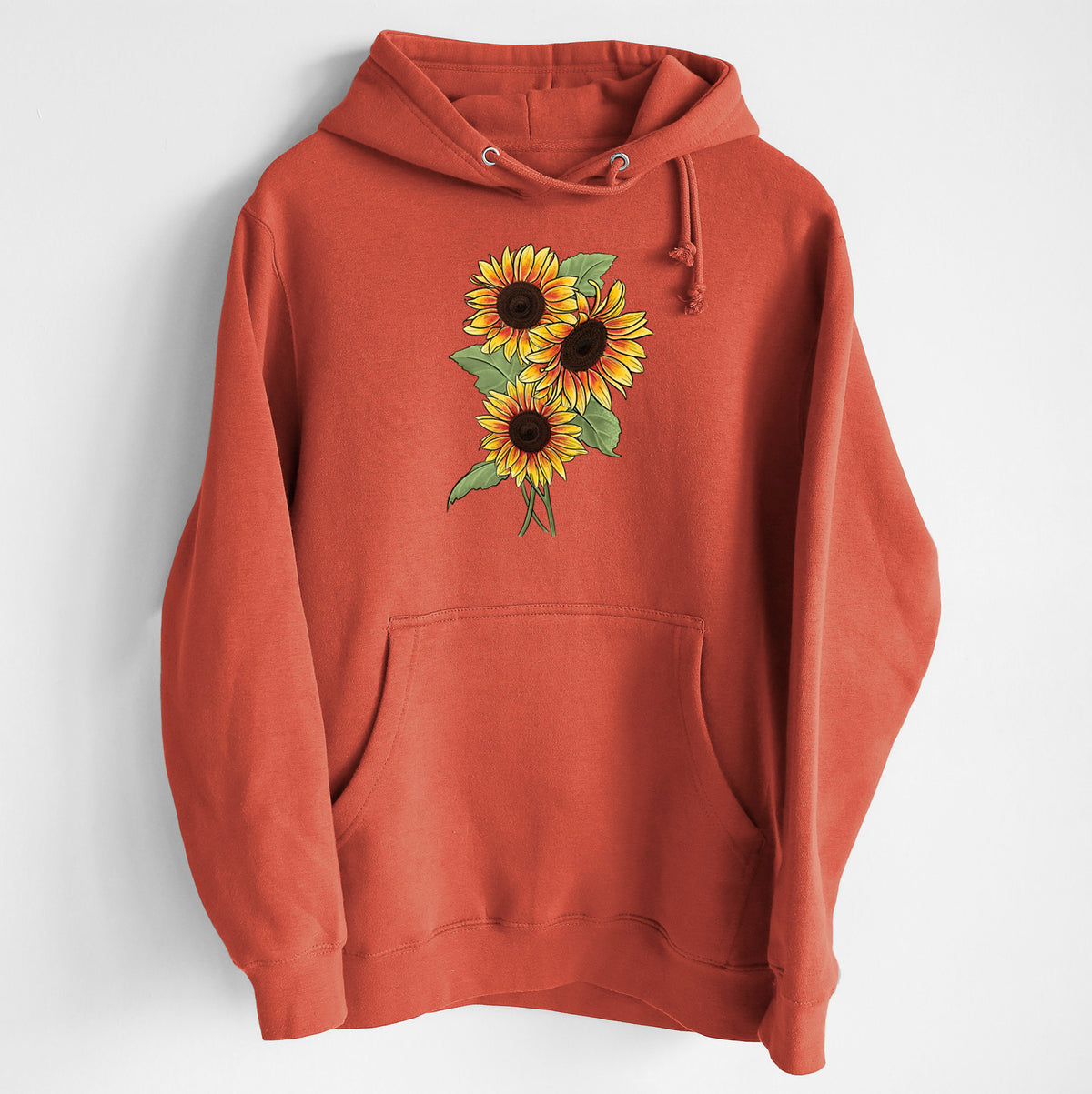 Firecracker Sunflowers - Helianthus annuus - Heavyweight Fleece Hoodie