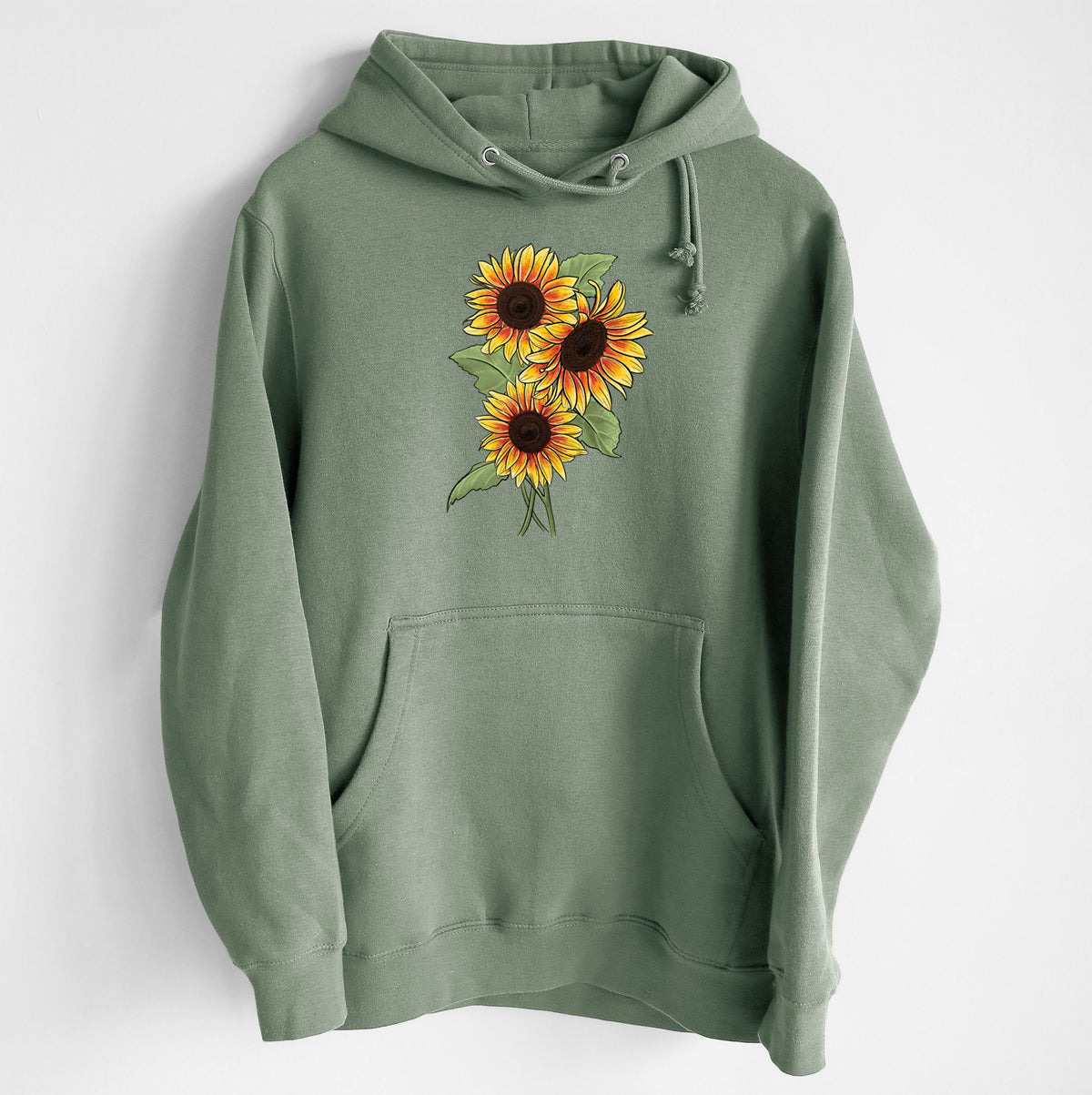 Firecracker Sunflowers - Helianthus annuus - Heavyweight Fleece Hoodie