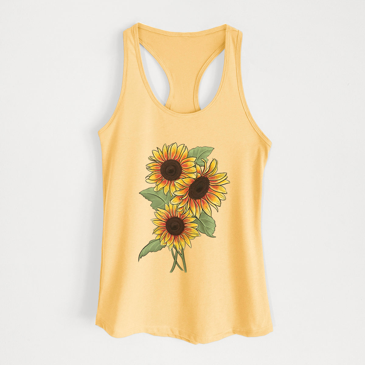 Firecracker Sunflowers - Helianthus annuus - Women&#39;s Racerback Tanktop