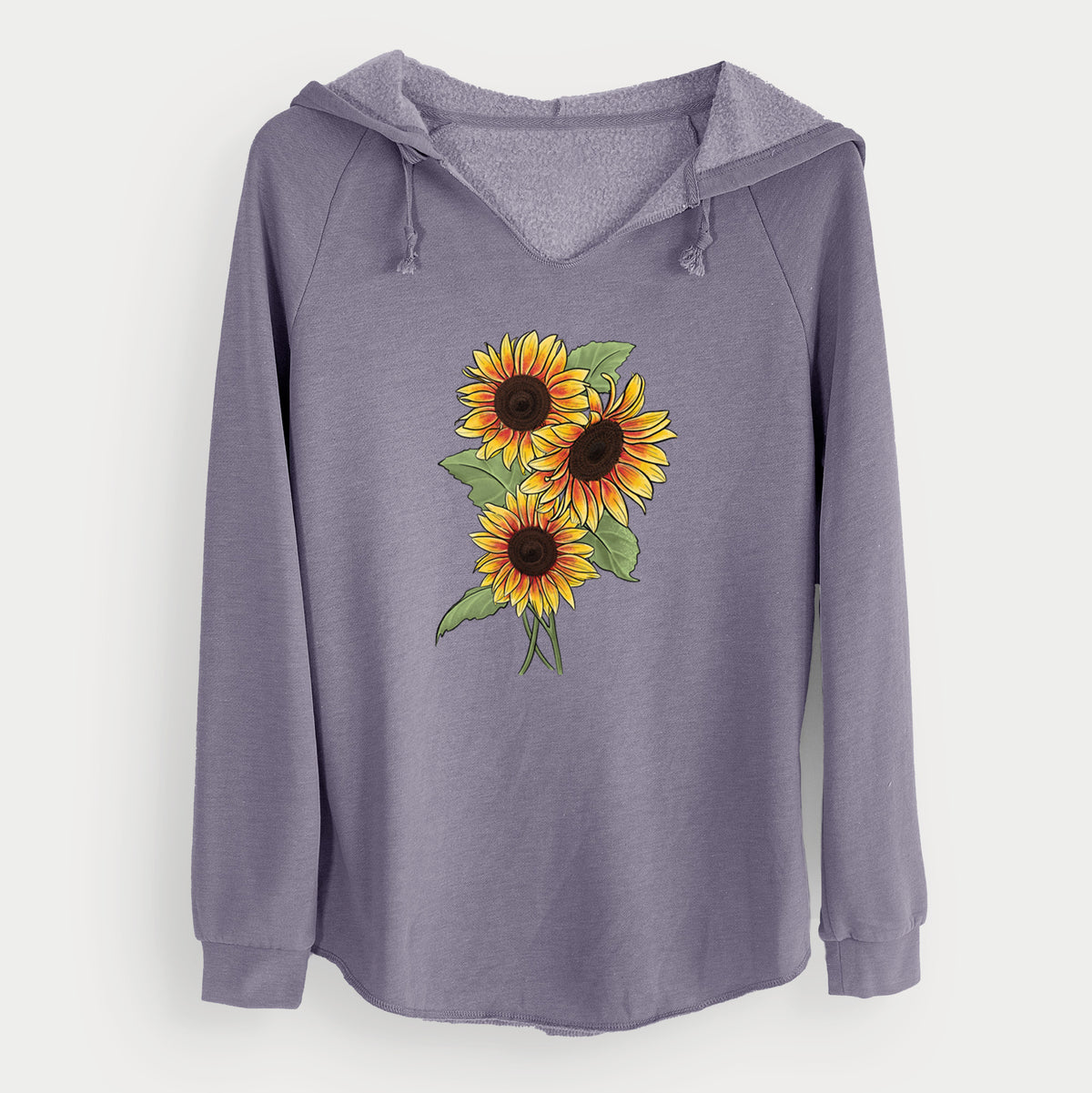 Firecracker Sunflowers - Helianthus annuus - Cali Wave Hooded Sweatshirt