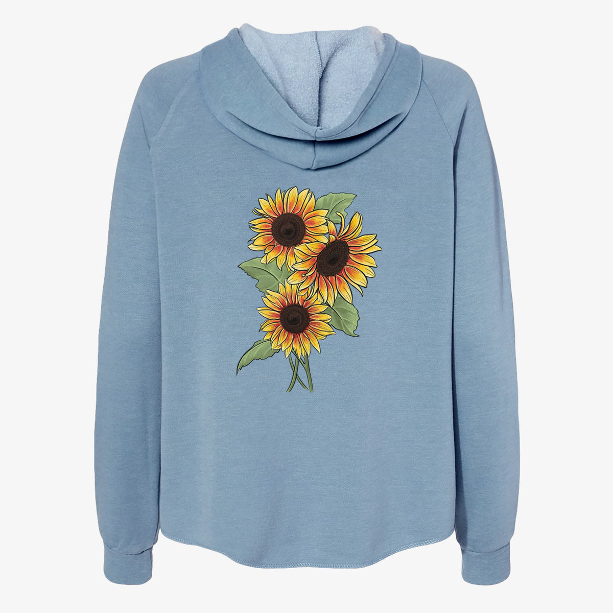 Firecracker Sunflowers - Helianthus annuus - Women&#39;s Cali Wave Zip-Up Sweatshirt