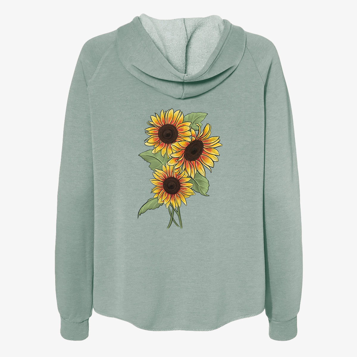 Firecracker Sunflowers - Helianthus annuus - Women&#39;s Cali Wave Zip-Up Sweatshirt