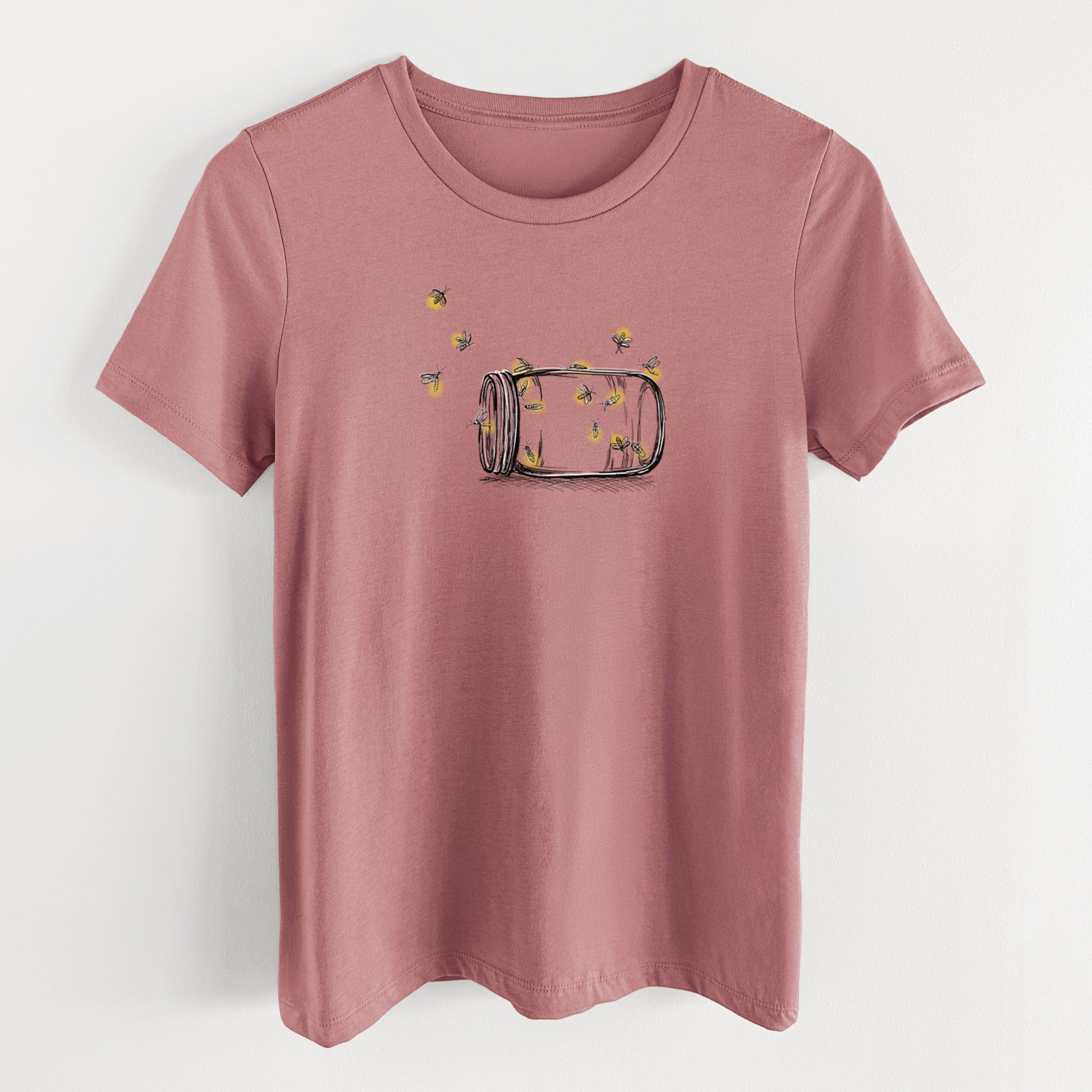 Summer Fireflies - Women's Lightweight Relaxed Fit 100% Cotton Crewneck