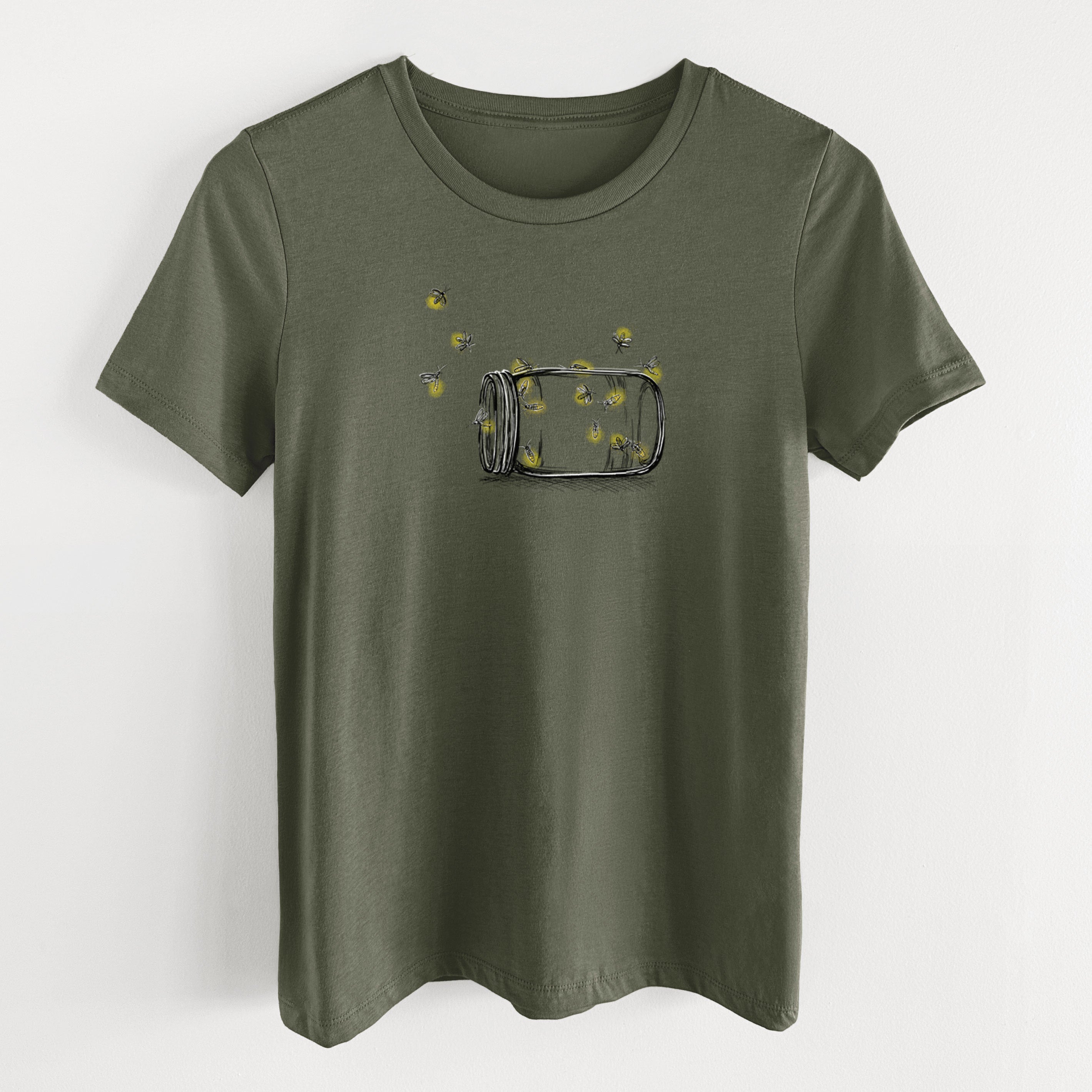 Summer Fireflies - Women's Lightweight Relaxed Fit 100% Cotton Crewneck