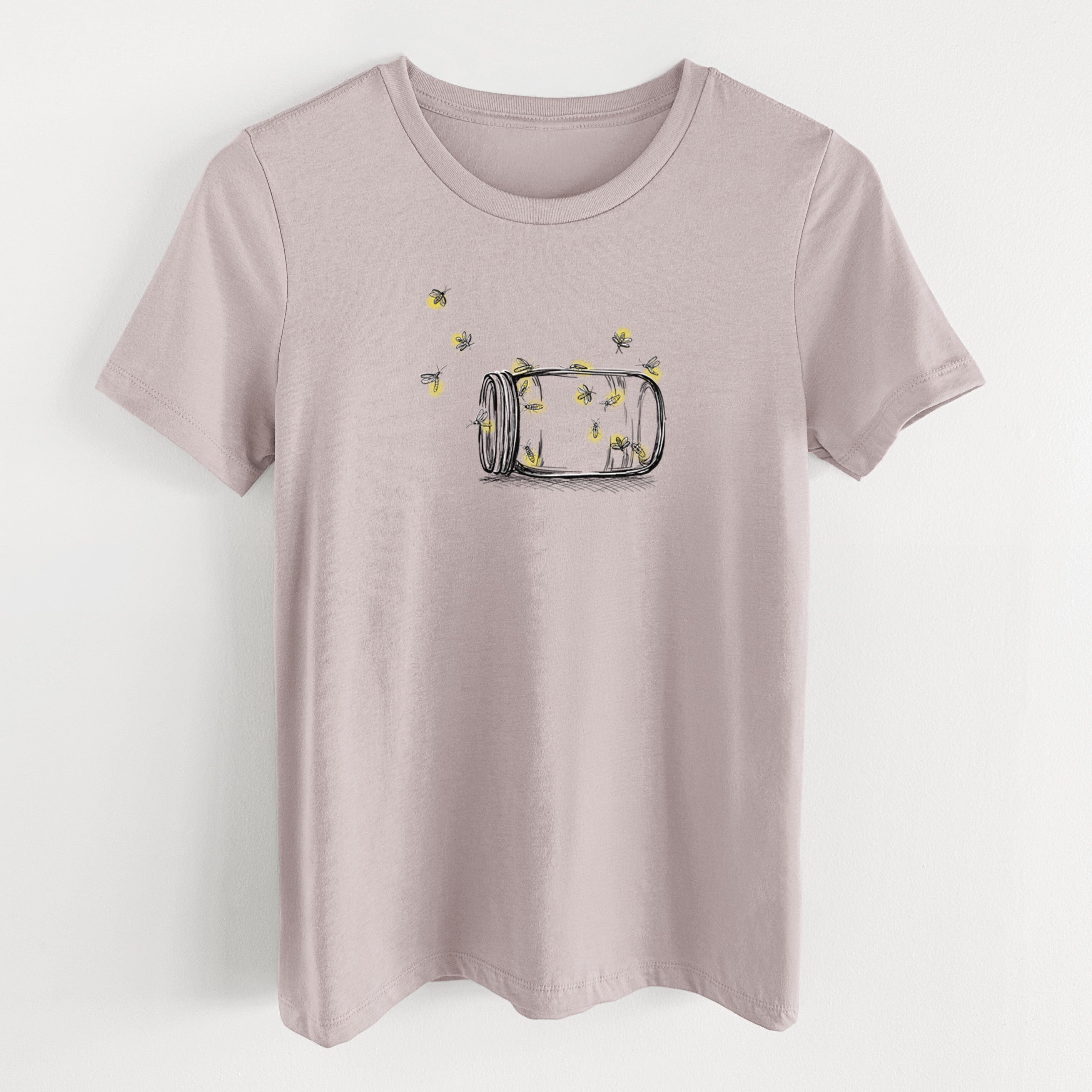 Summer Fireflies - Women's Lightweight Relaxed Fit 100% Cotton Crewneck