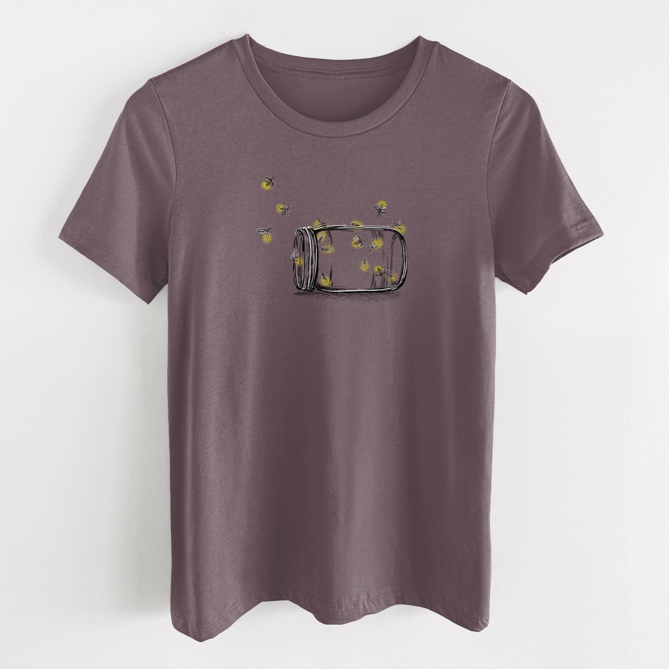 Summer Fireflies - Women's Lightweight Relaxed Fit 100% Cotton Crewneck