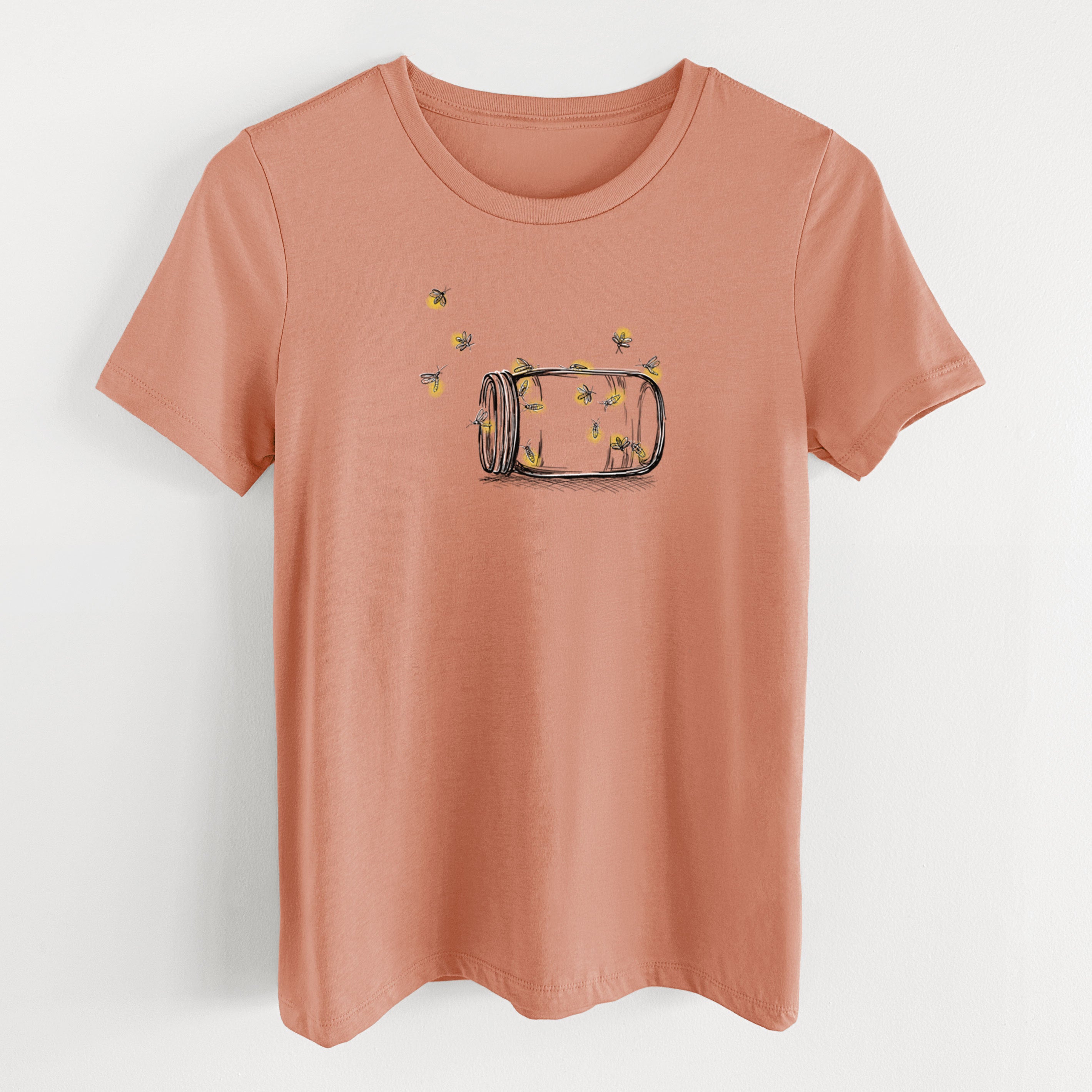 Summer Fireflies - Women's Lightweight Relaxed Fit 100% Cotton Crewneck