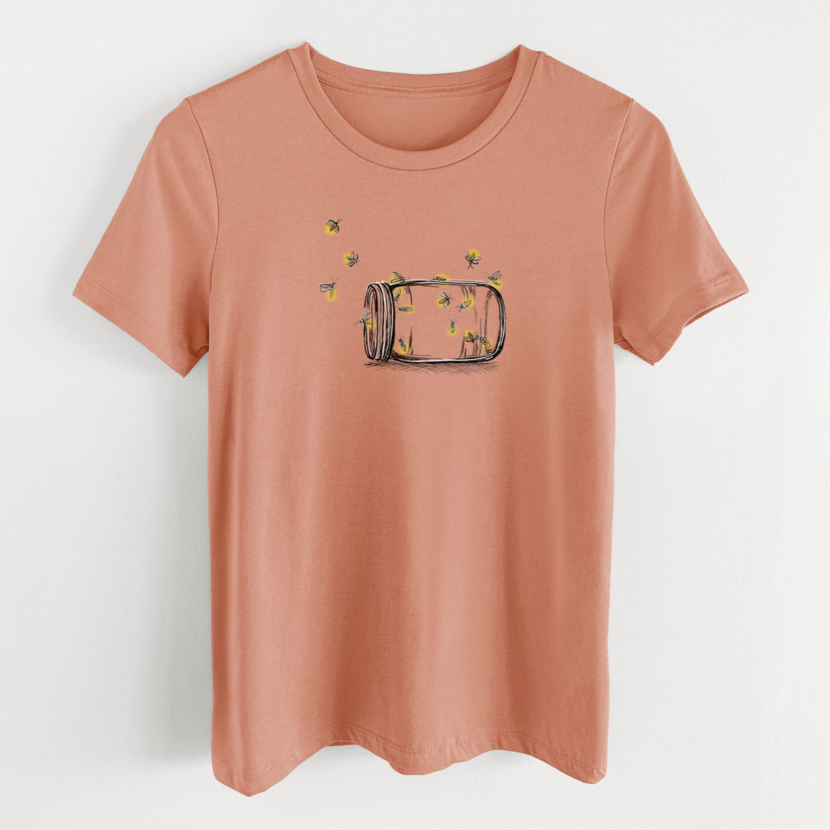 Summer Fireflies - Women&#39;s Lightweight Relaxed Fit 100% Cotton Crewneck