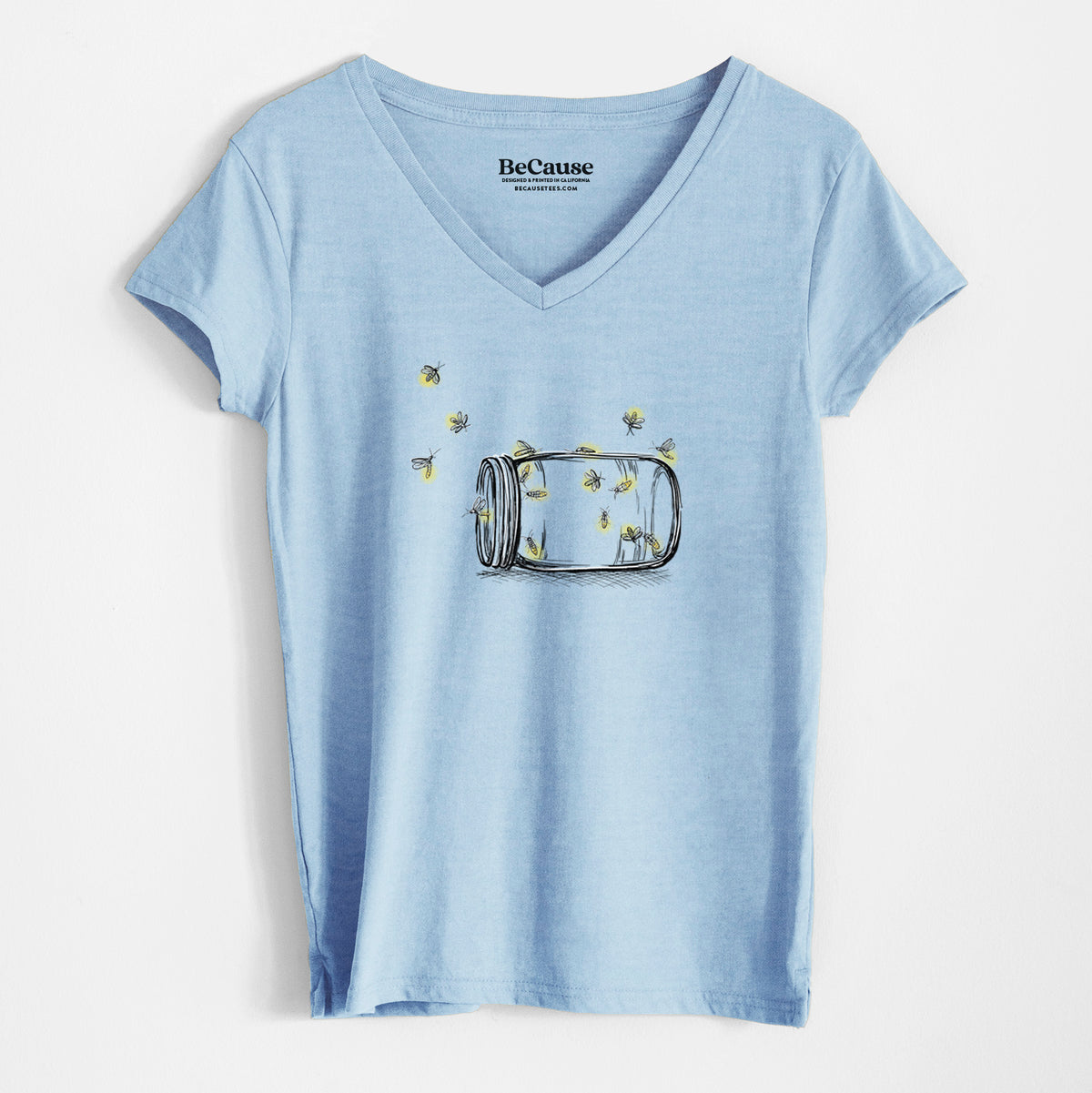 Summer Fireflies - Women&#39;s 100% Recycled V-neck