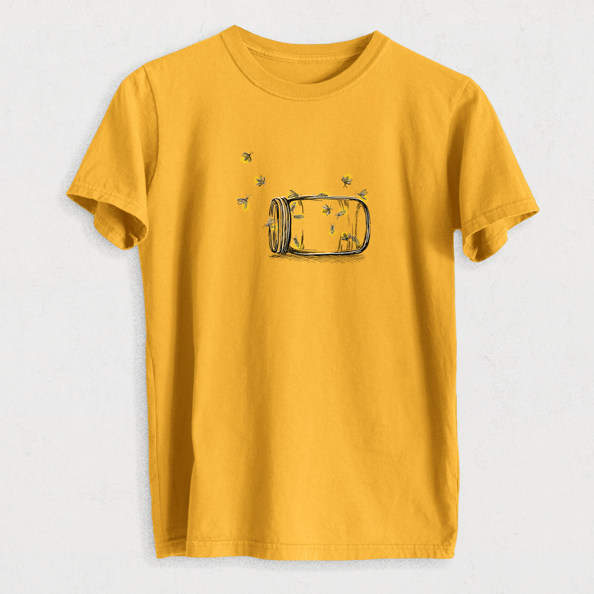 Summer Fireflies - Heavyweight Men&#39;s 100% Organic Cotton Tee