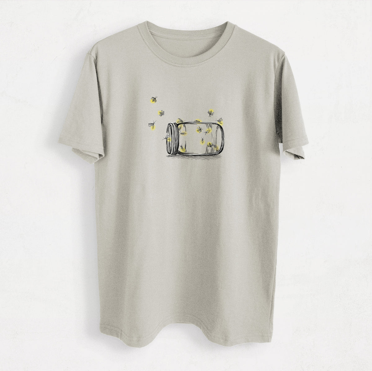 Summer Fireflies - Heavyweight Men&#39;s 100% Organic Cotton Tee