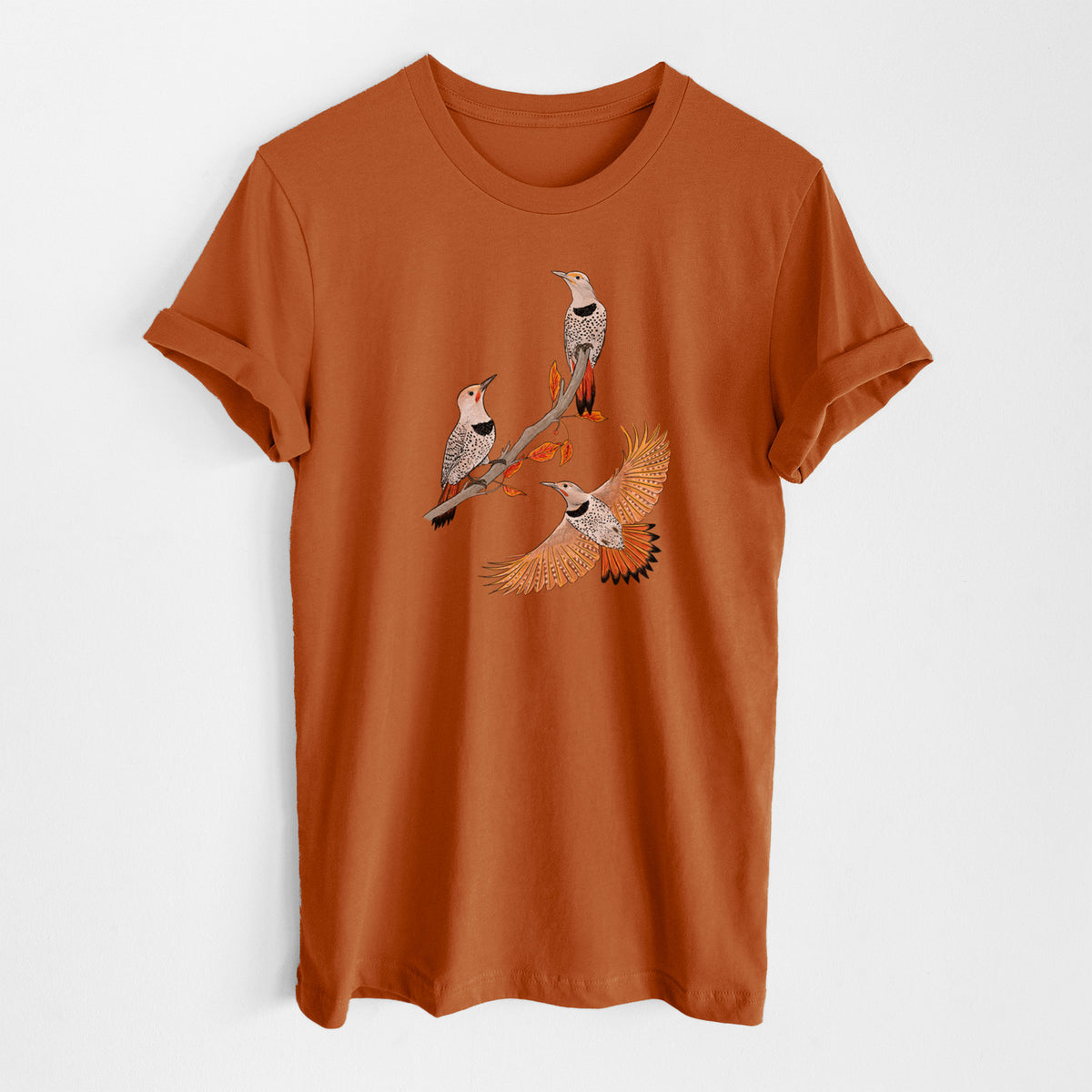 Northern Flickers (Red-shafted) - Colaptes auratus - Lightweight 100% Cotton Unisex Crewneck
