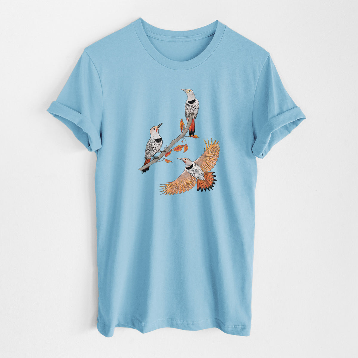 Northern Flickers (Red-shafted) - Colaptes auratus - Lightweight 100% Cotton Unisex Crewneck
