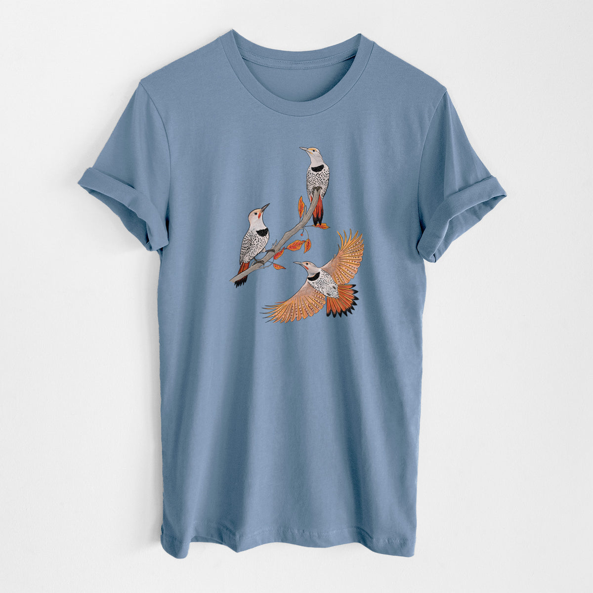 Northern Flickers (Red-shafted) - Colaptes auratus - Lightweight 100% Cotton Unisex Crewneck