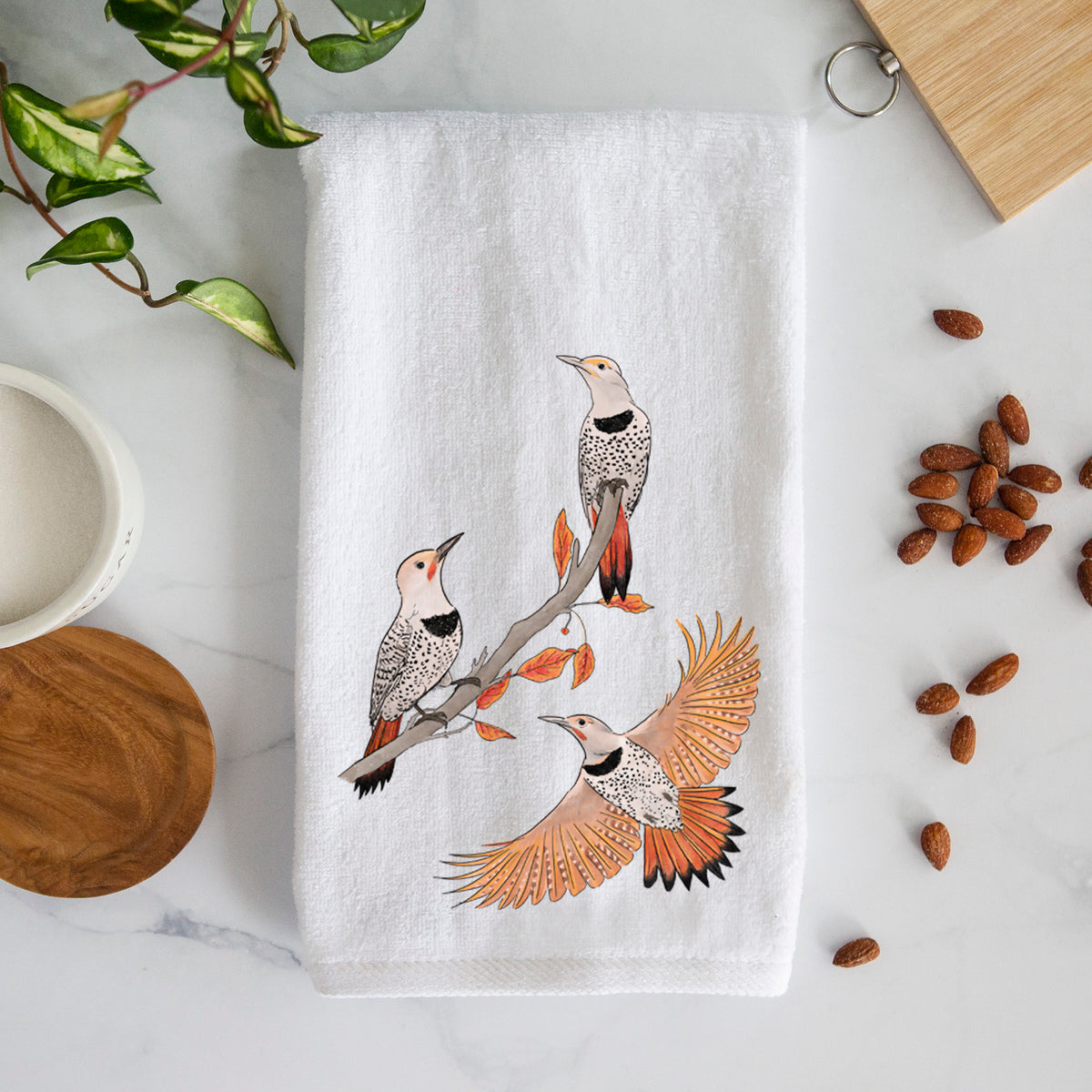 Northern Flickers (Red-shafted) - Colaptes auratus - Premium Hand Towel
