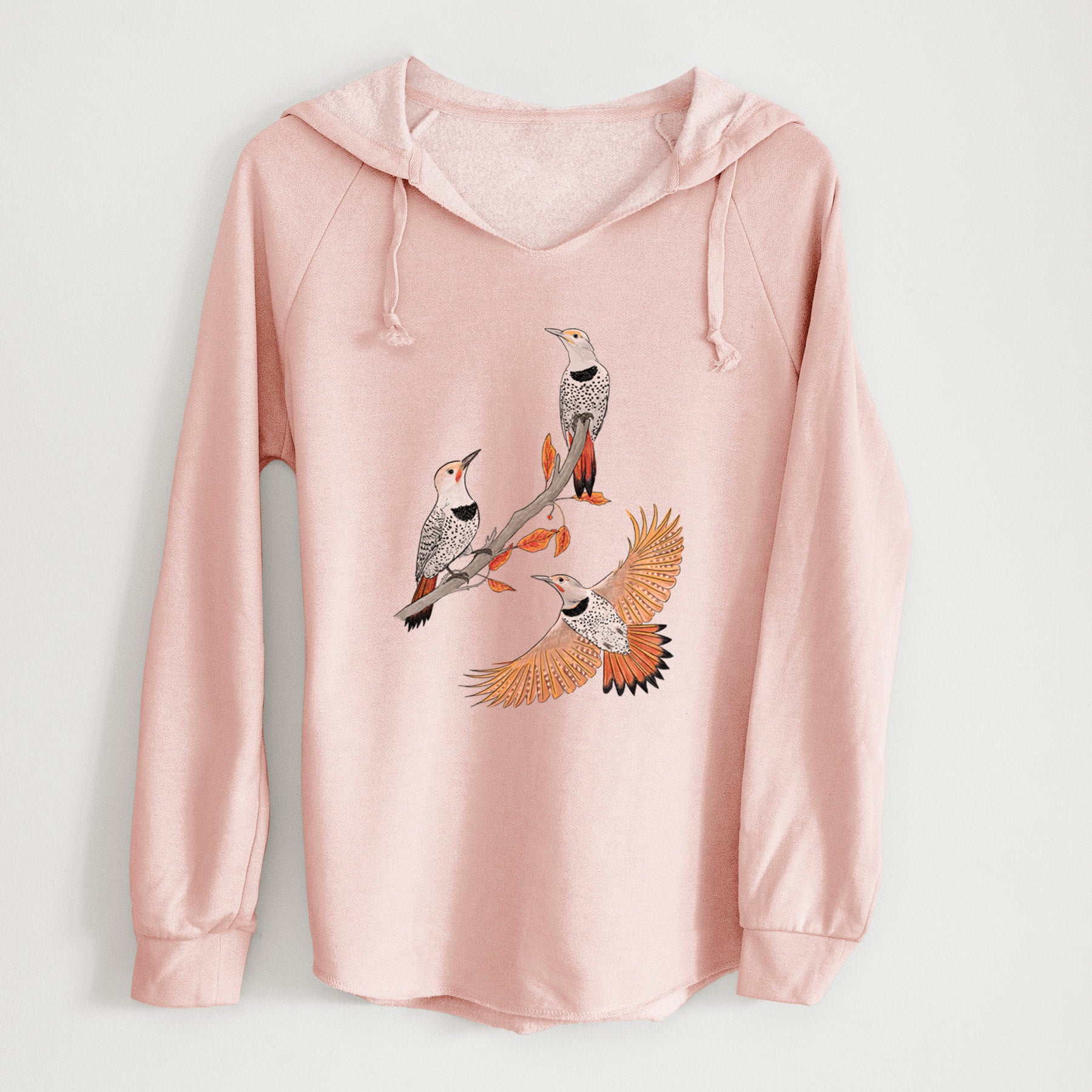 Northern Flickers (Red-shafted) - Colaptes auratus - Cali Wave Hooded Sweatshirt