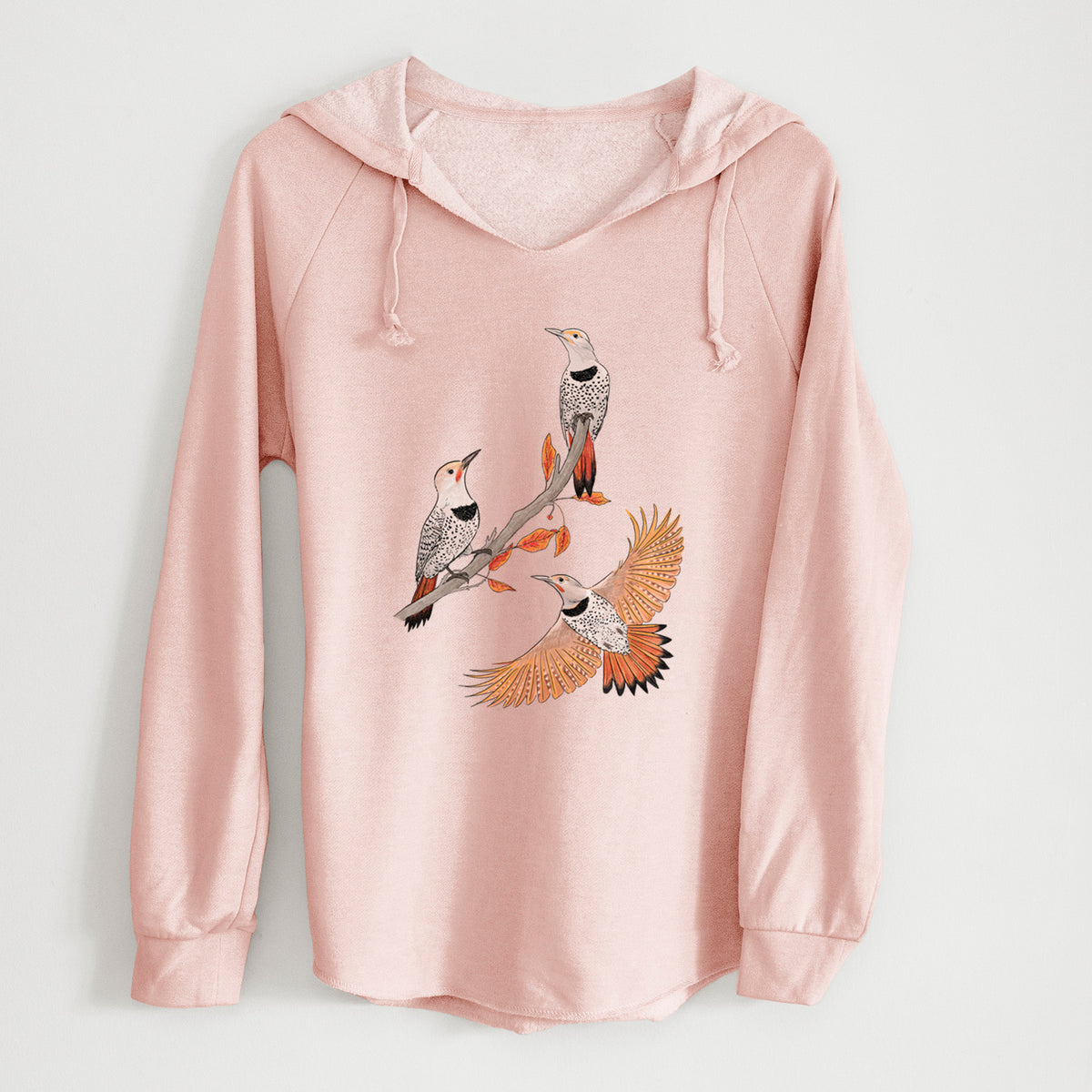Northern Flickers (Red-shafted) - Colaptes auratus - Cali Wave Hooded Sweatshirt